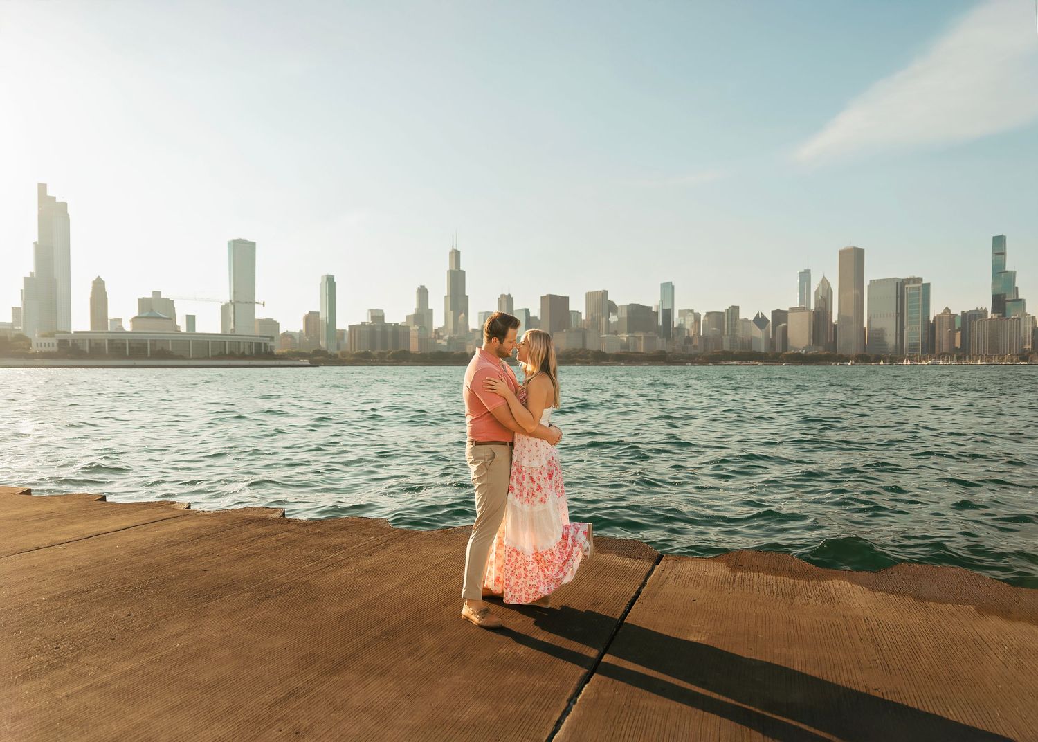 Couples Engagement Portraits at Northerly Island in Chicago IL