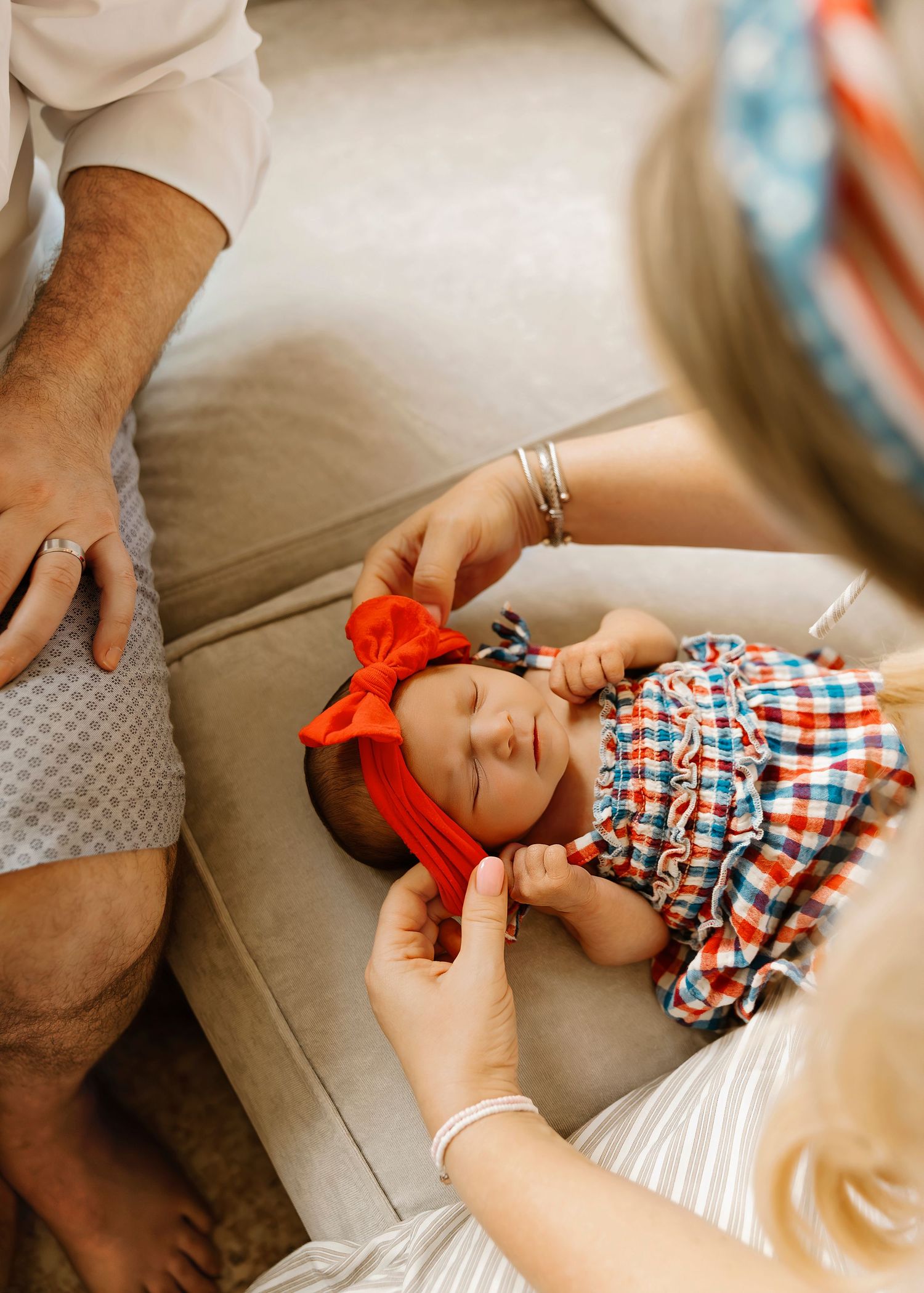 In-home lifestyle newborn session in Chicago IL