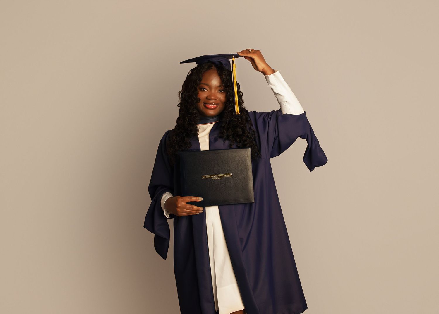In-studio graduation session in Peoria, IL
