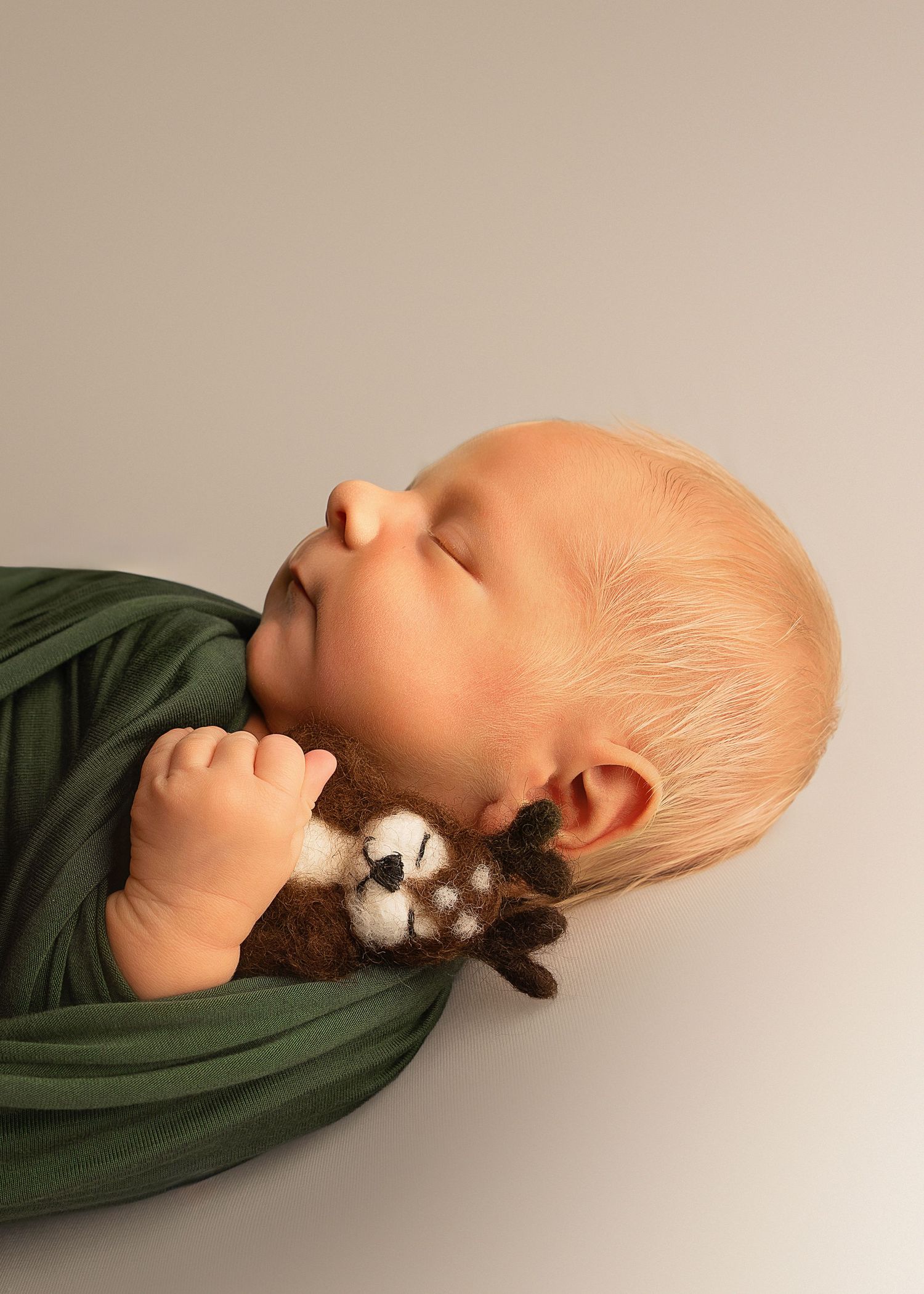 Posed Newborn Session in-studio in Peoria, IL