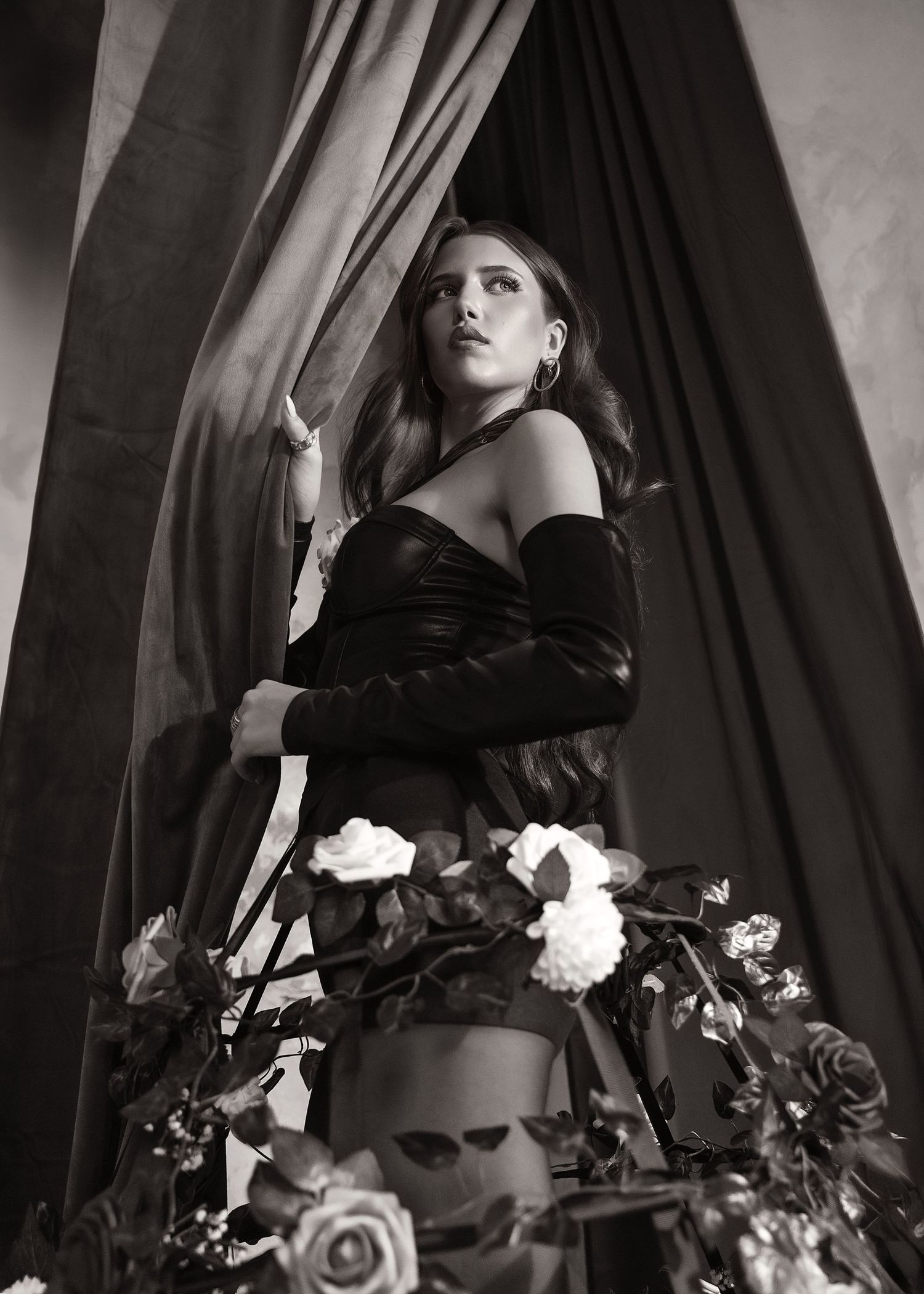 Flowered creative concept portrait session in Chicago, IL