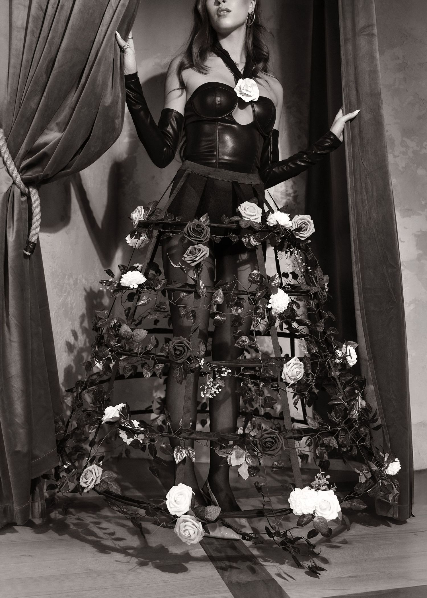 Flowered creative concept portrait session in Chicago, IL