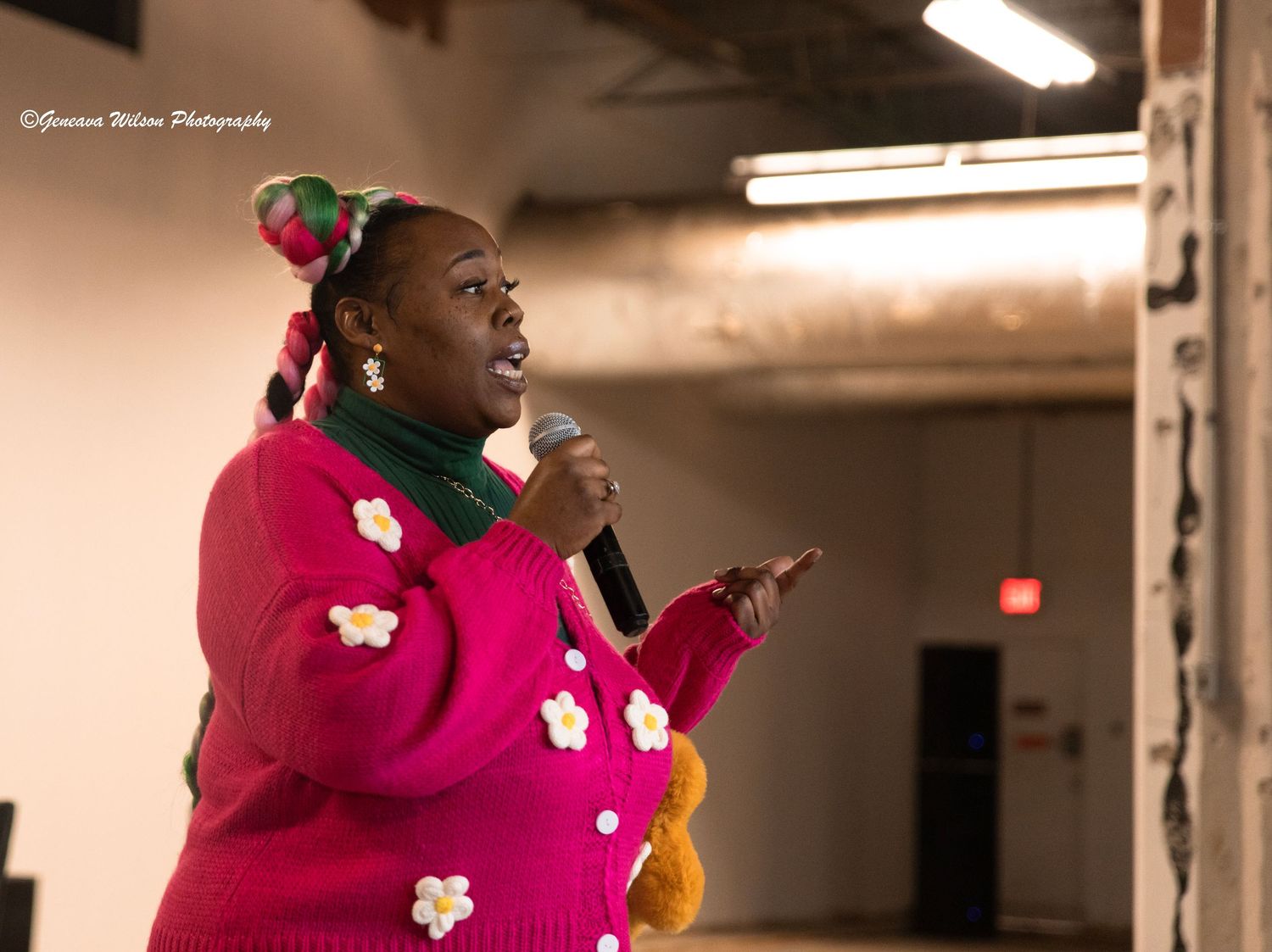 Event photo with poet