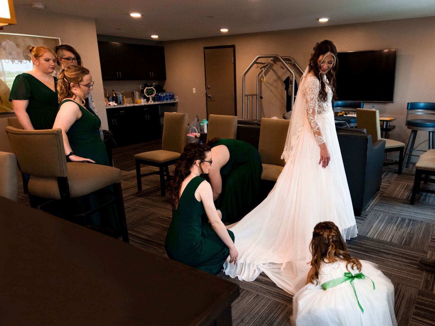 Getting ready Wedding Photography in Bloomington, IL