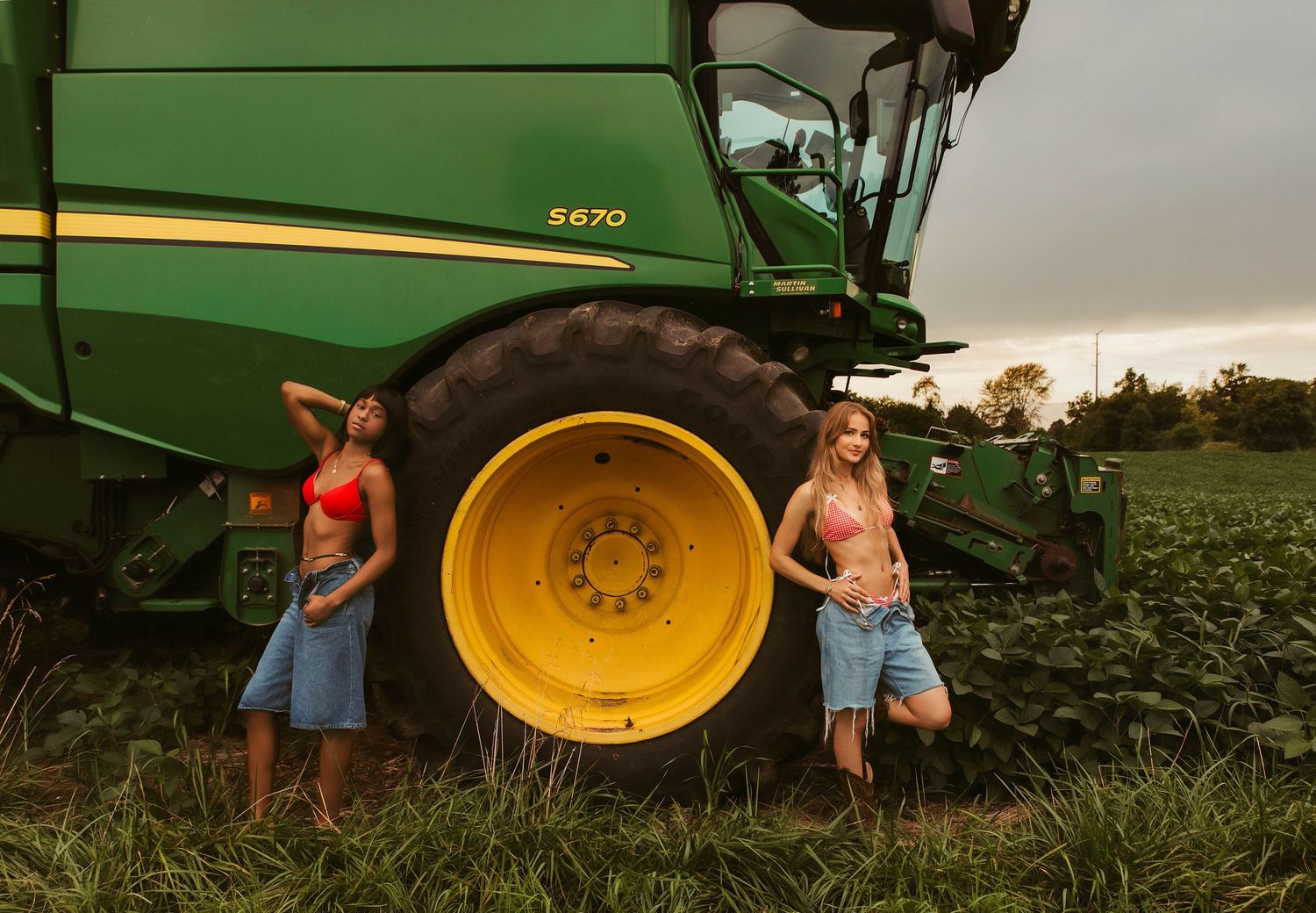 Swim & Tractors creative concept portrait session in Central IL