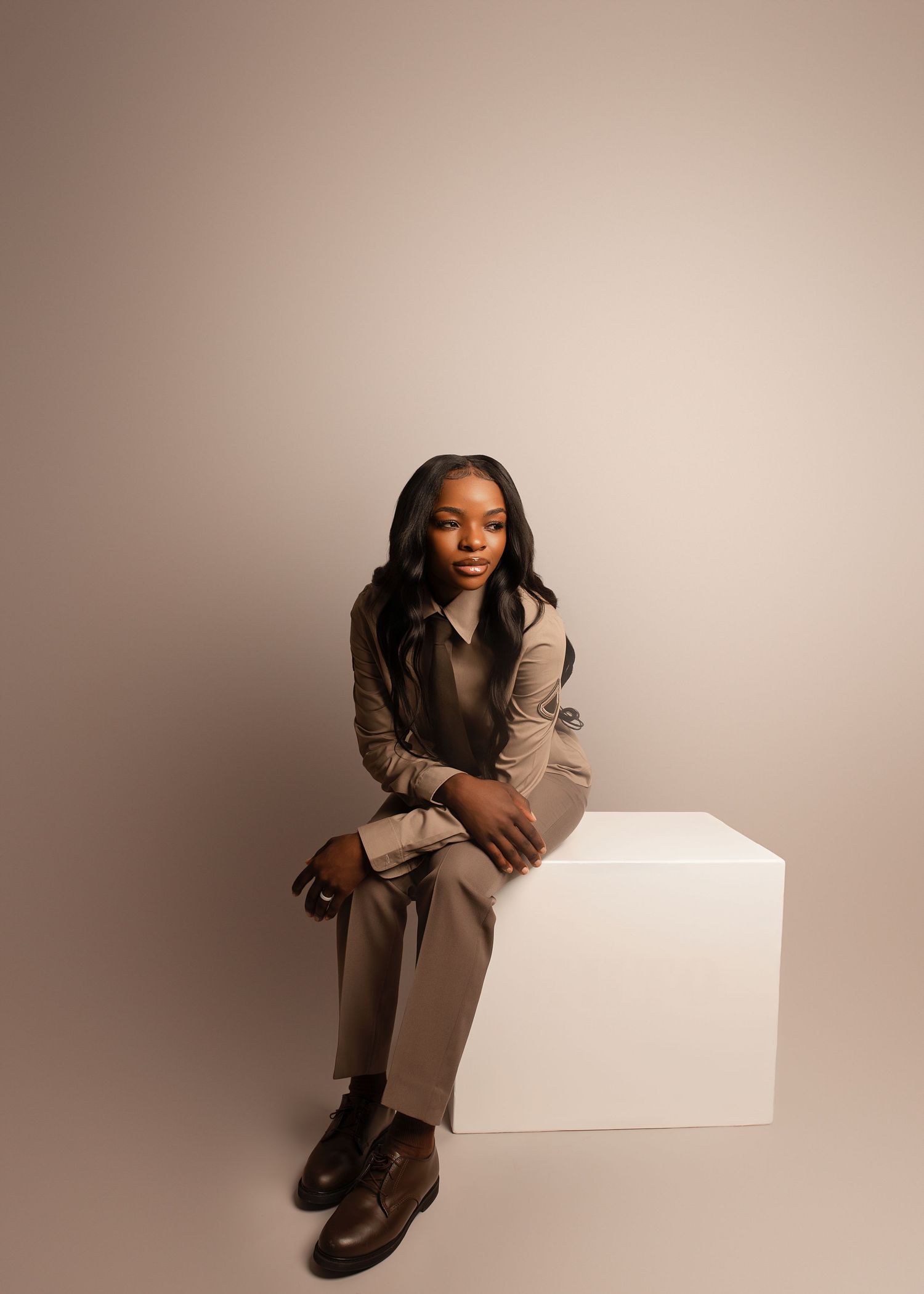 Military graduation session in-studio in Peoria, IL