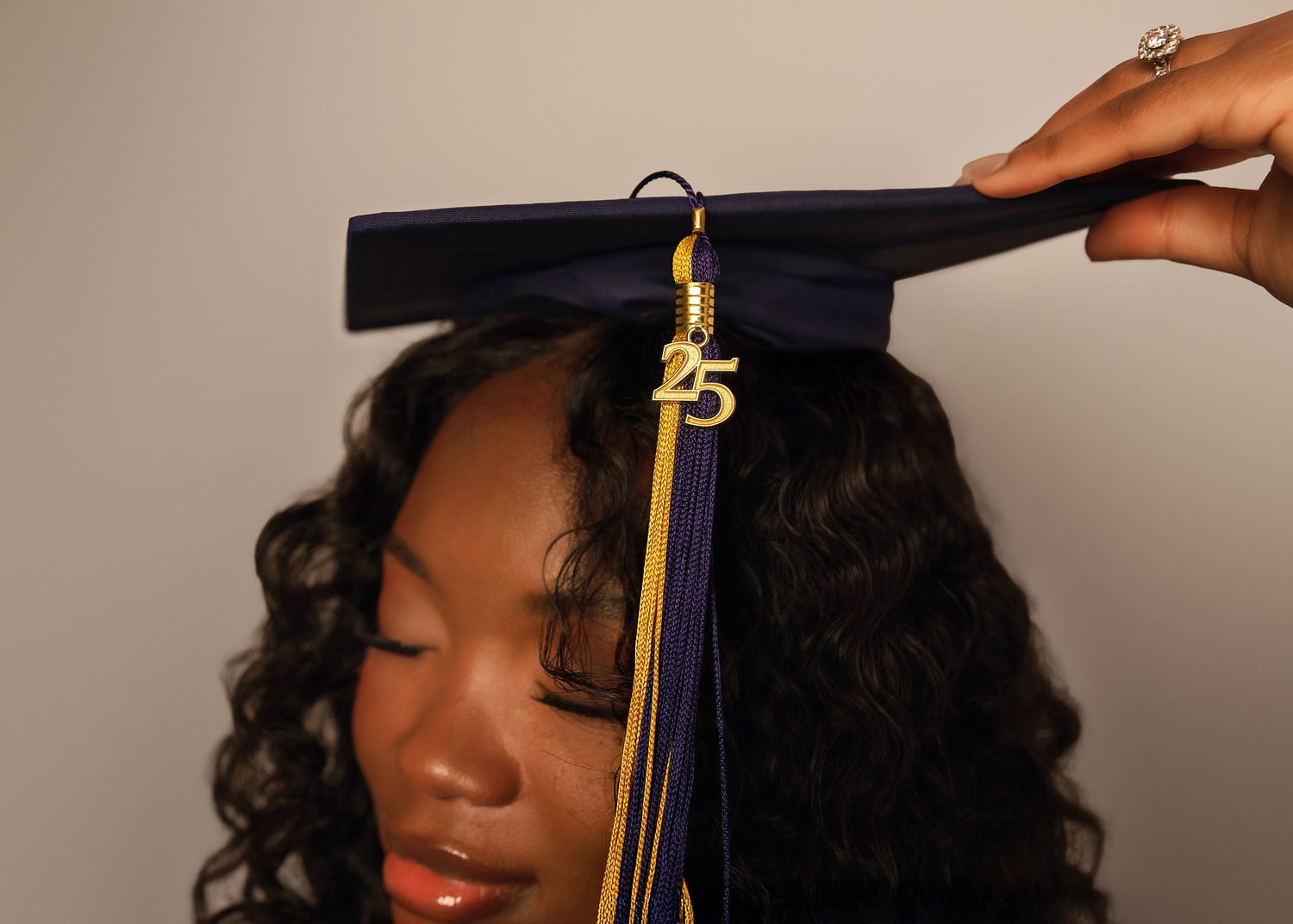 In-studio graduation session in Peoria, IL
