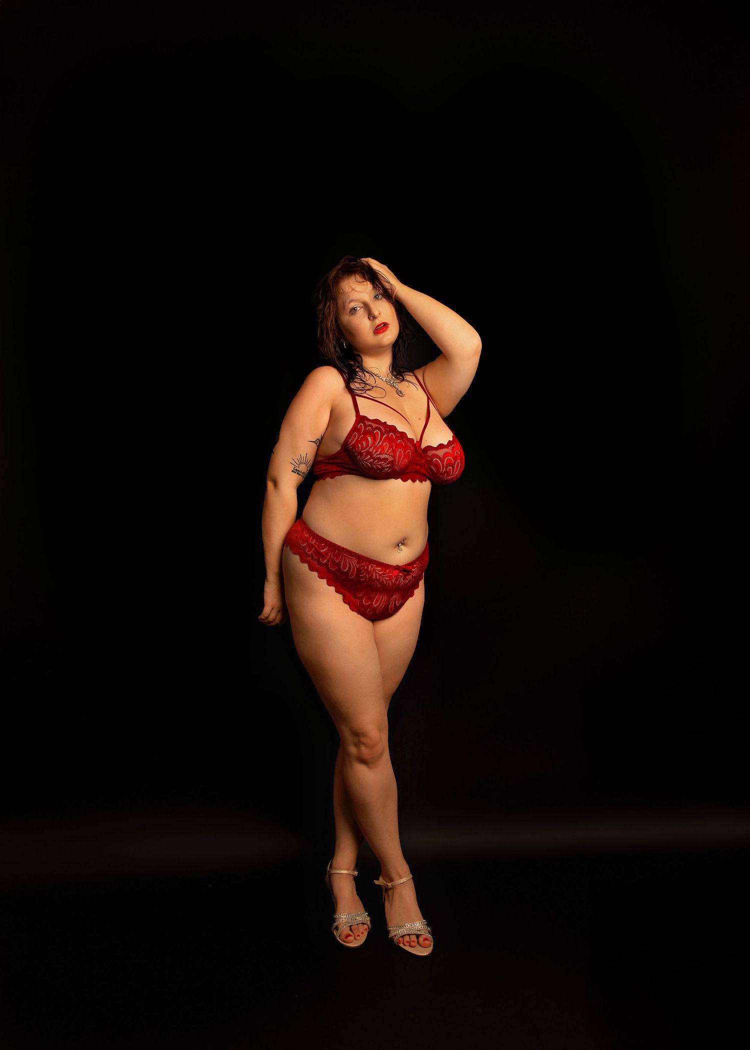 In-studio boudoir session in Peoria, IL