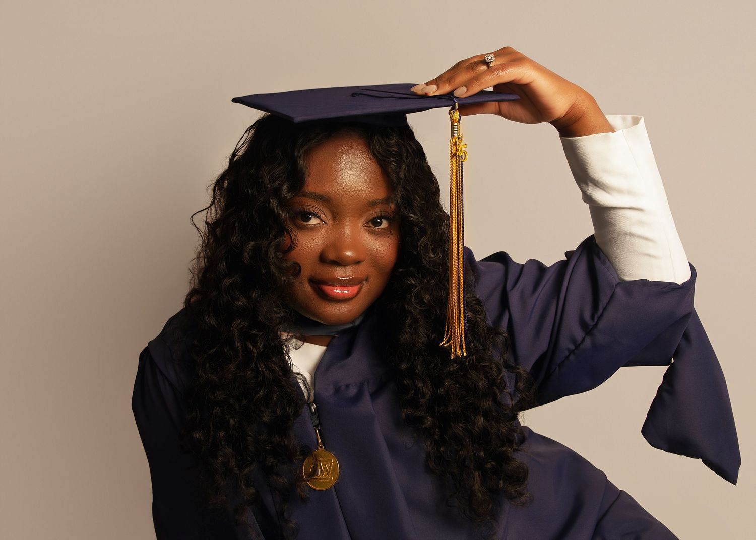 In-studio graduation session in Peoria, IL