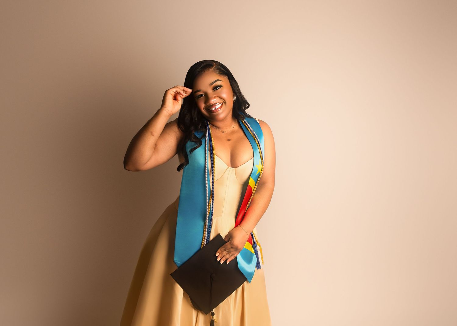 Graduation Portrait Session in-studio in Peoria, IL