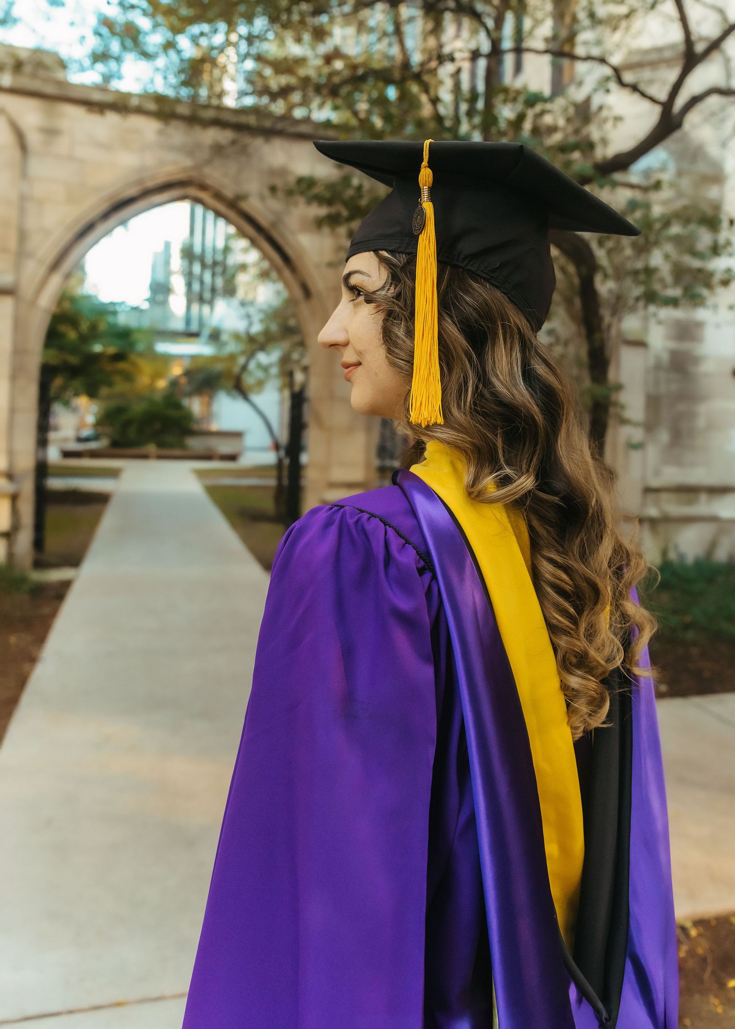 Graduation Portrait at Northwestern University in Chicago IL