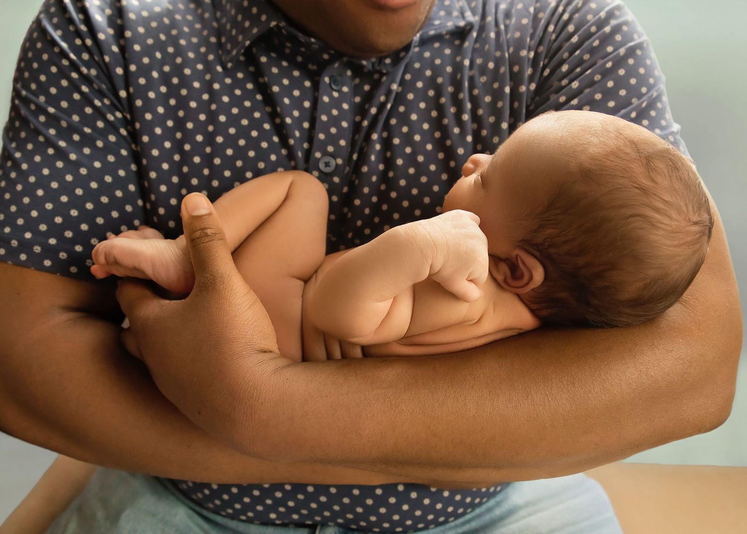 Lifestyle Newborn session in-studio in Tremont Illinois