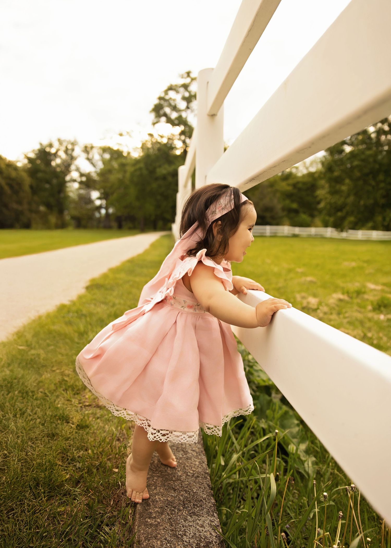 1st birthday portrait session at St James Farm Forest Preserve in Warrenville