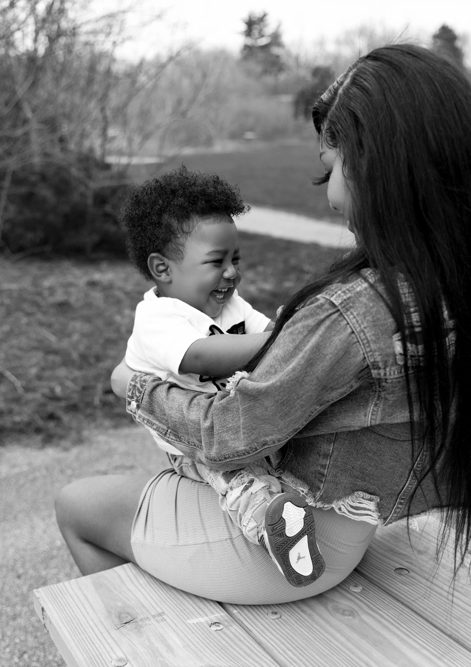 Mommy & me photography session at Donovan Park in Peoria Illinois, 1 year old baby boy
