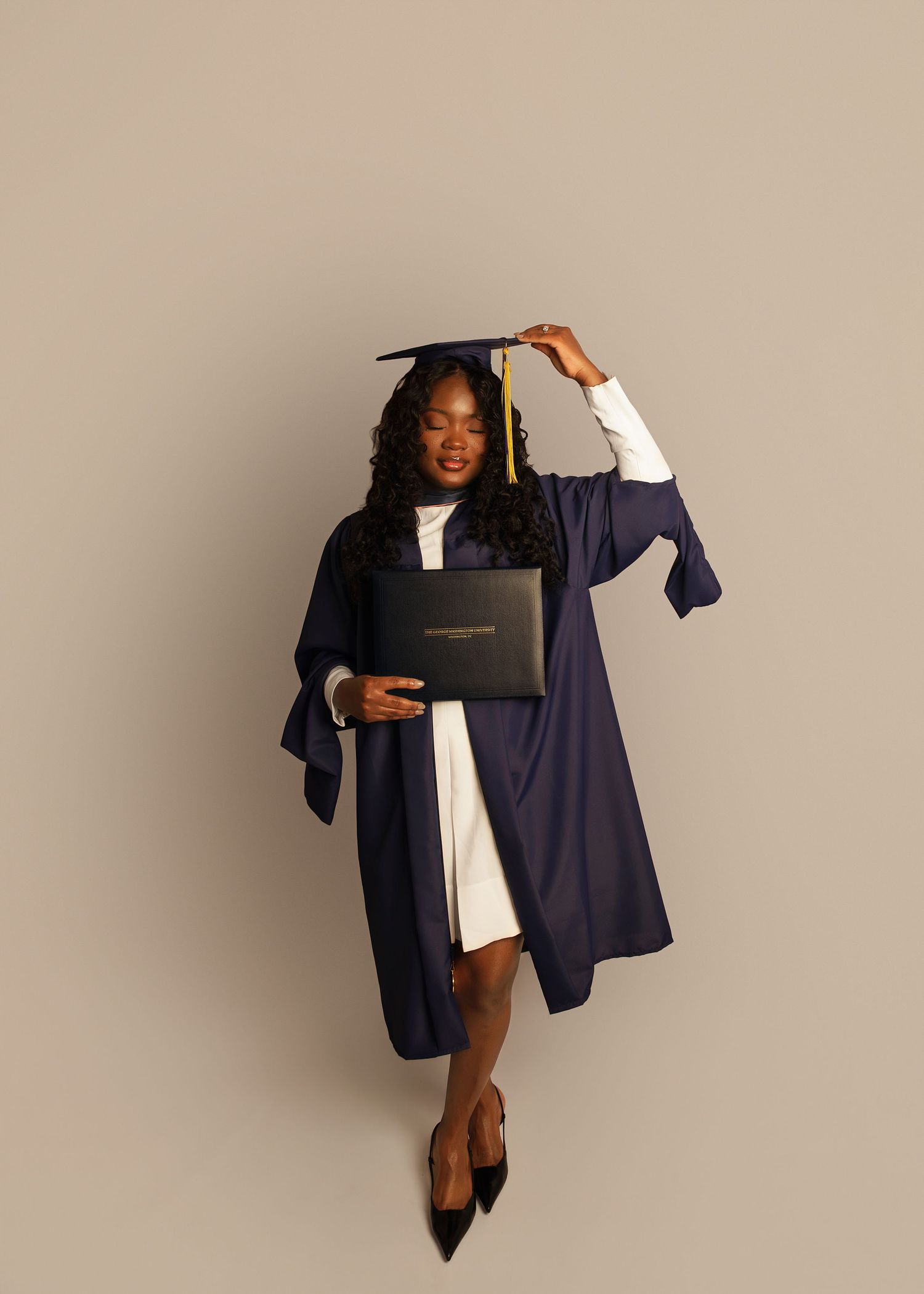 In-studio graduation session in Peoria, IL