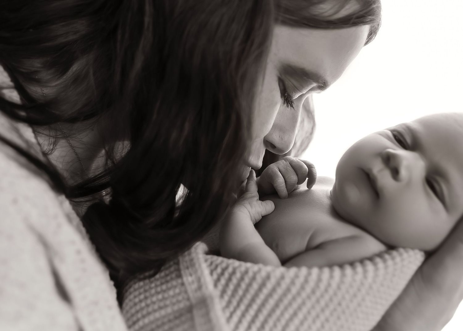 Lifestyle Newborn session in-studio in Tremont Illinois