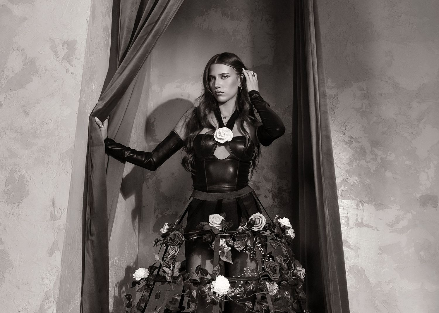 Flowered creative concept portrait session in Chicago, IL