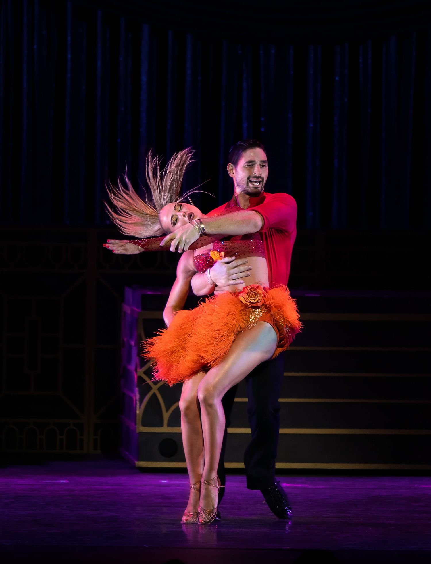 Latin dance photo during Dancing with the Stars tour during 2023-24 tour Rylee Arnold and Alan Bersten