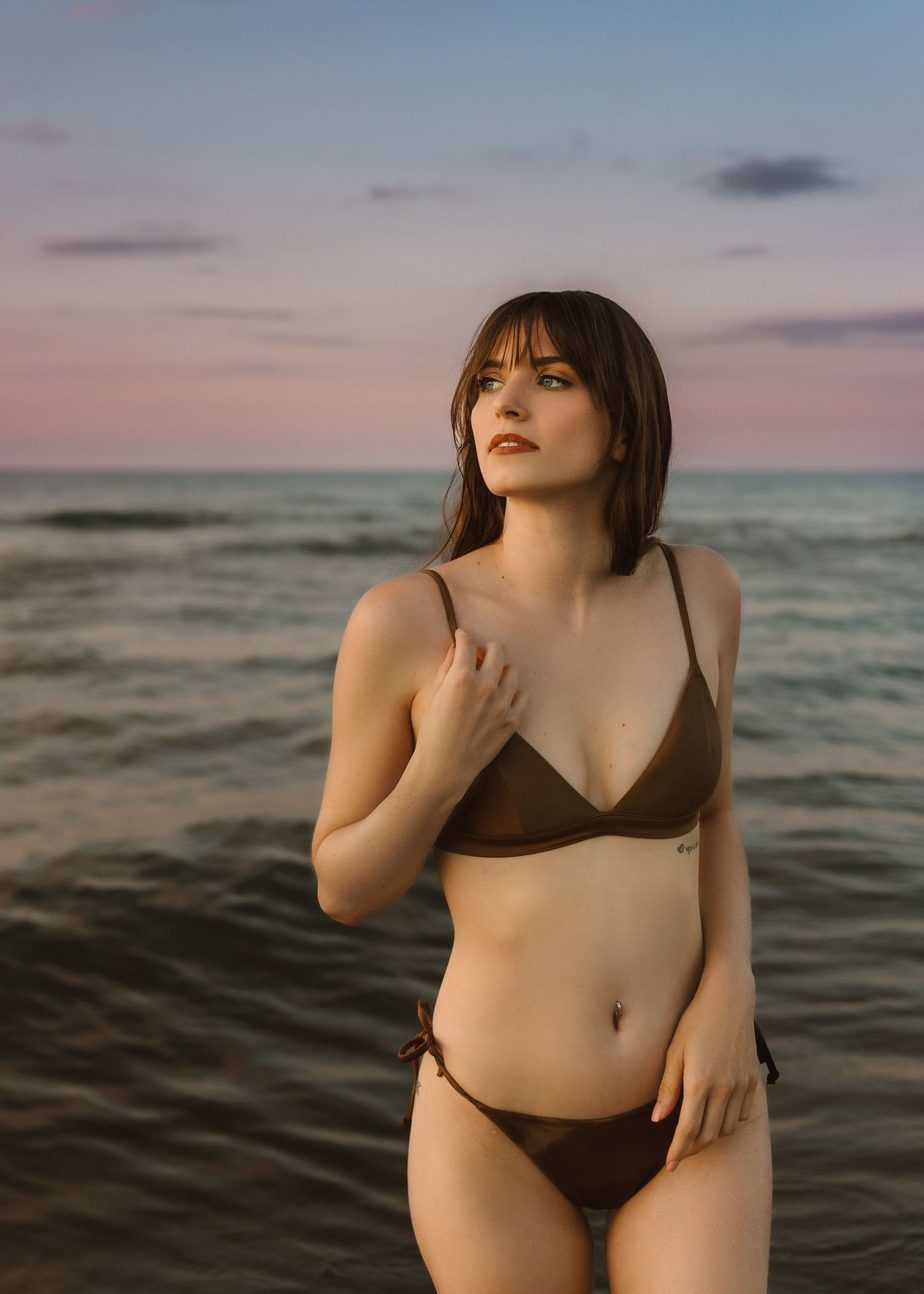 Beach portrait session at Montrose Beach in Chicago