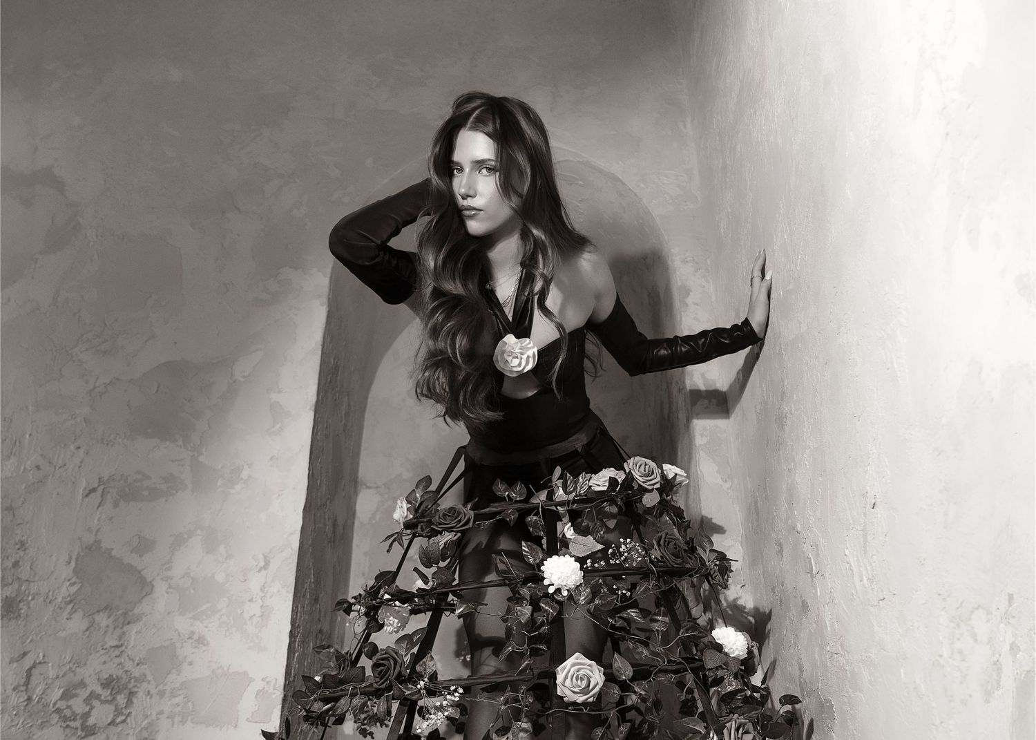 Flowered creative concept portrait session in Chicago, IL