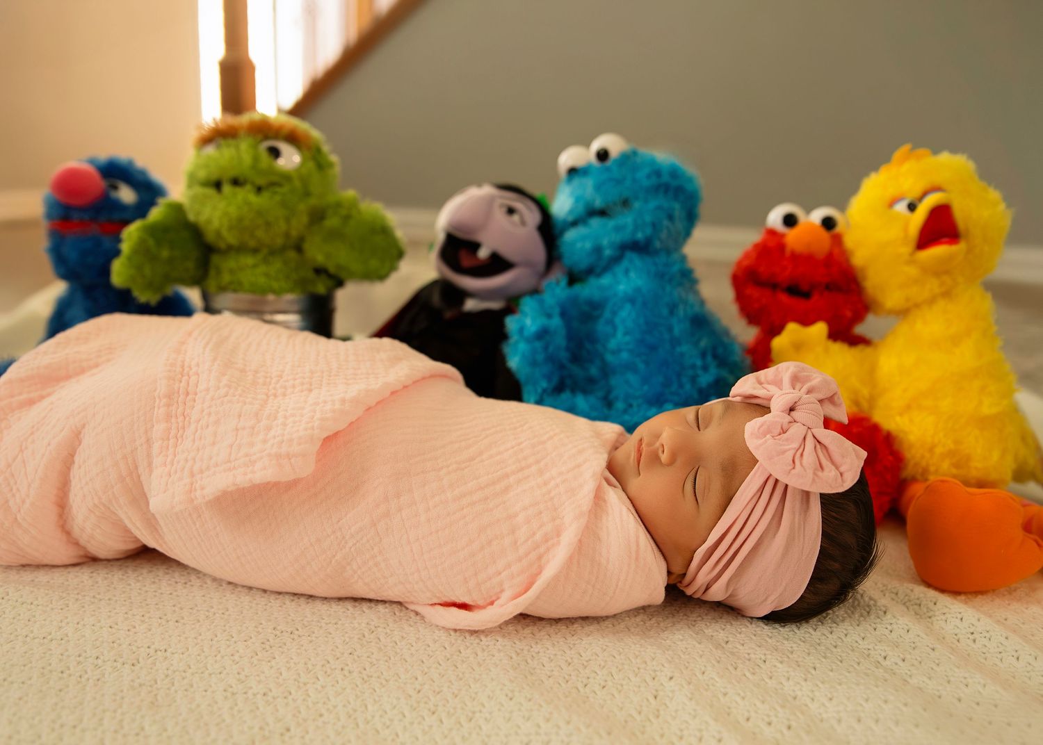 In-home lifestyle newborn session in Chicago IL