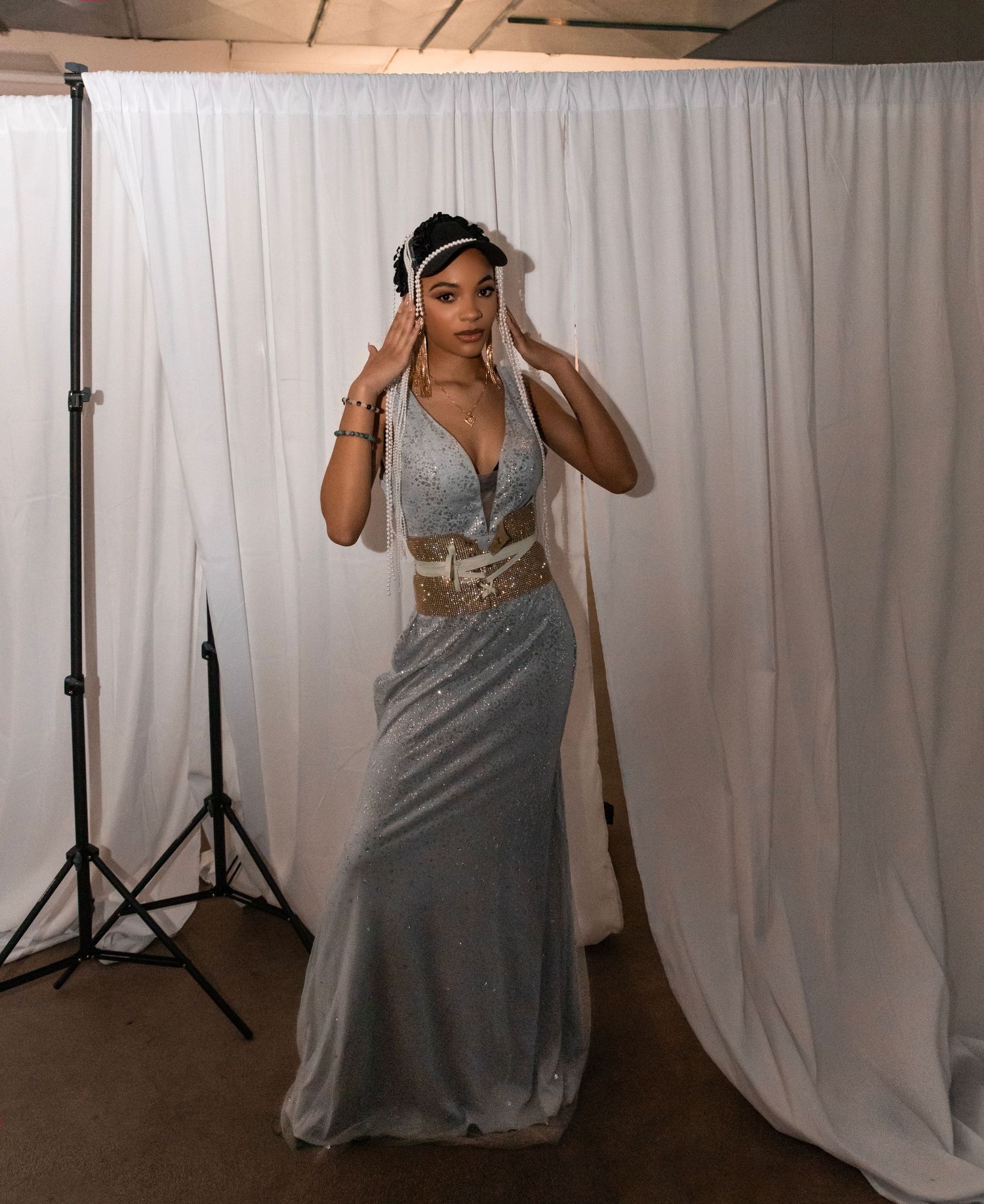 Behind the scenes of a fashion show