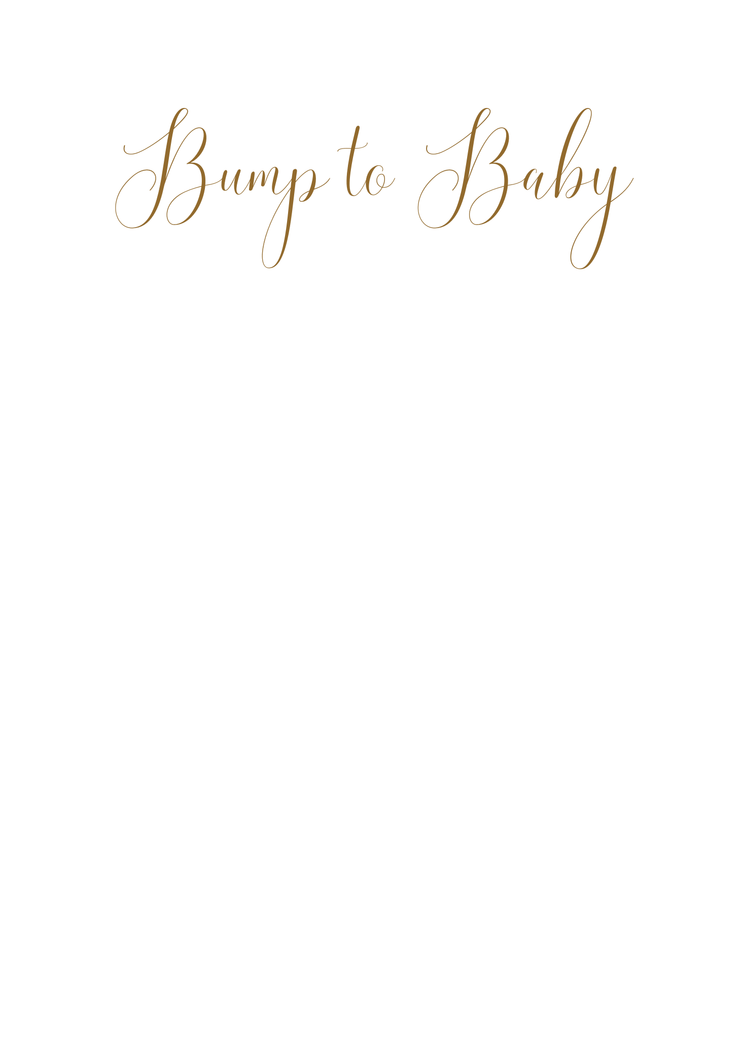 Bump to baby collection