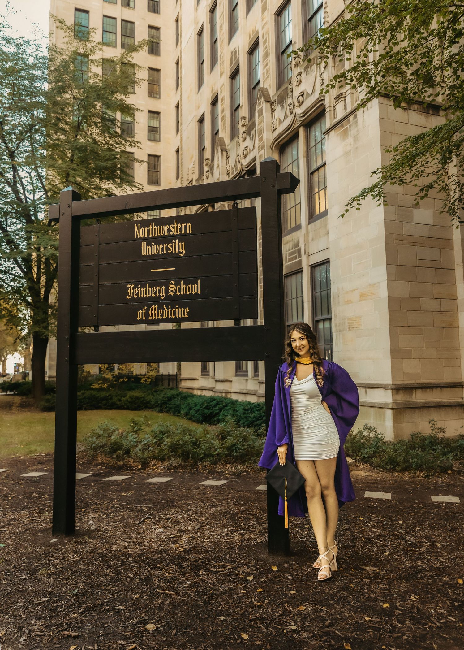 Graduation Portrait at Northwestern University in Chicago IL
