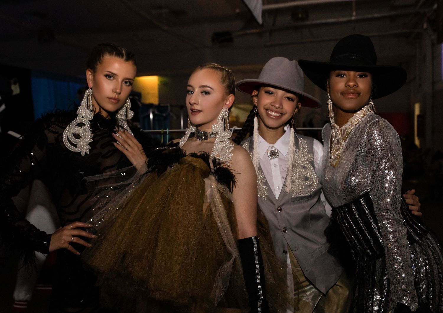 Behind the scenes of a fashion show