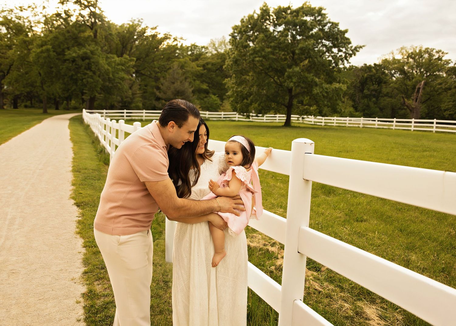 Family portrait at St James Farm Forest Preserve is Warrenville
