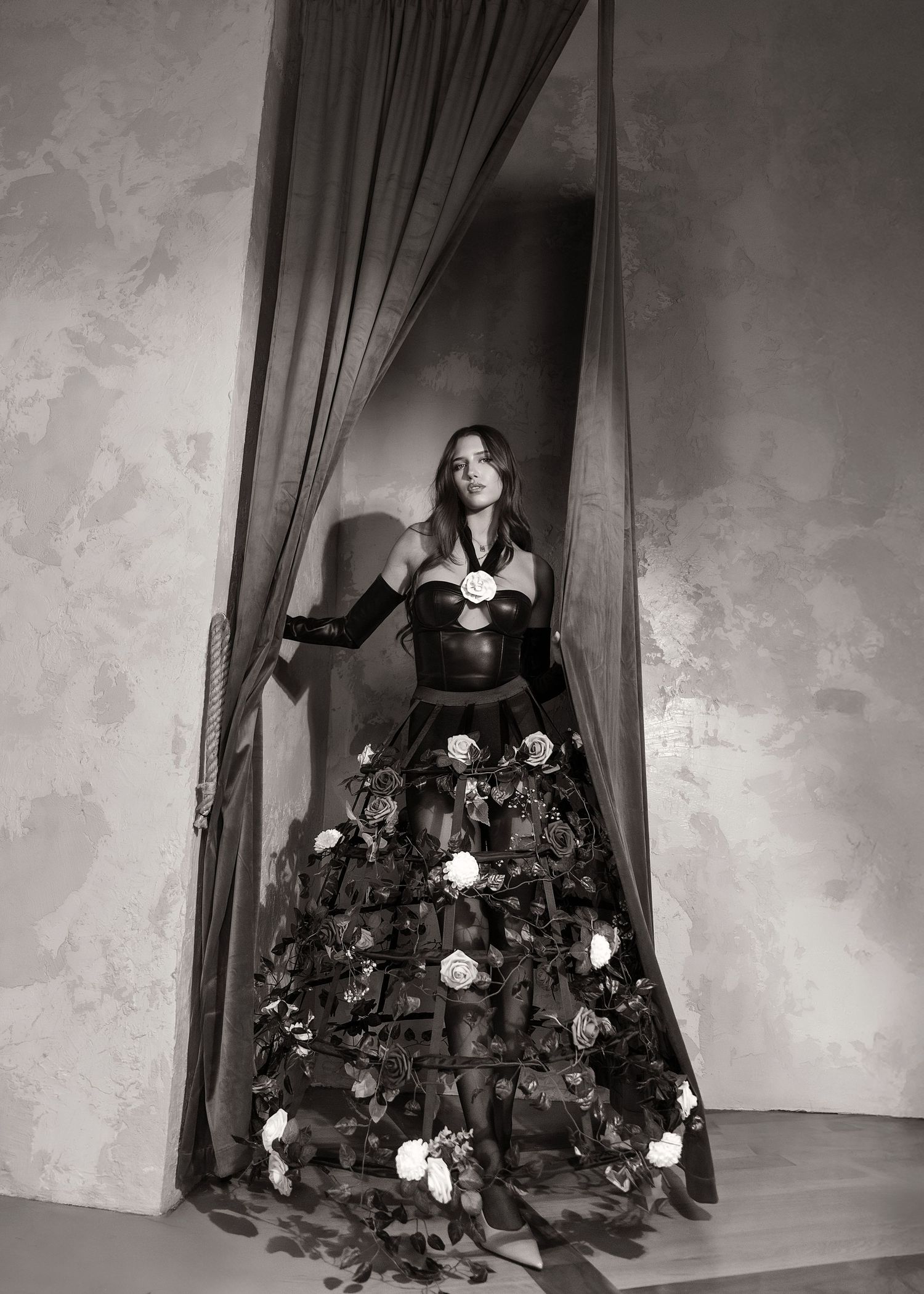 Flowered creative concept portrait session in Chicago, IL
