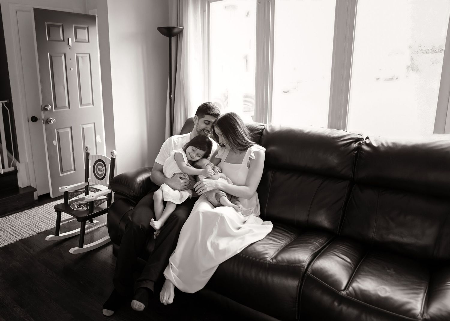 Lifestyle Newborn session in-home in Chicago Illinois