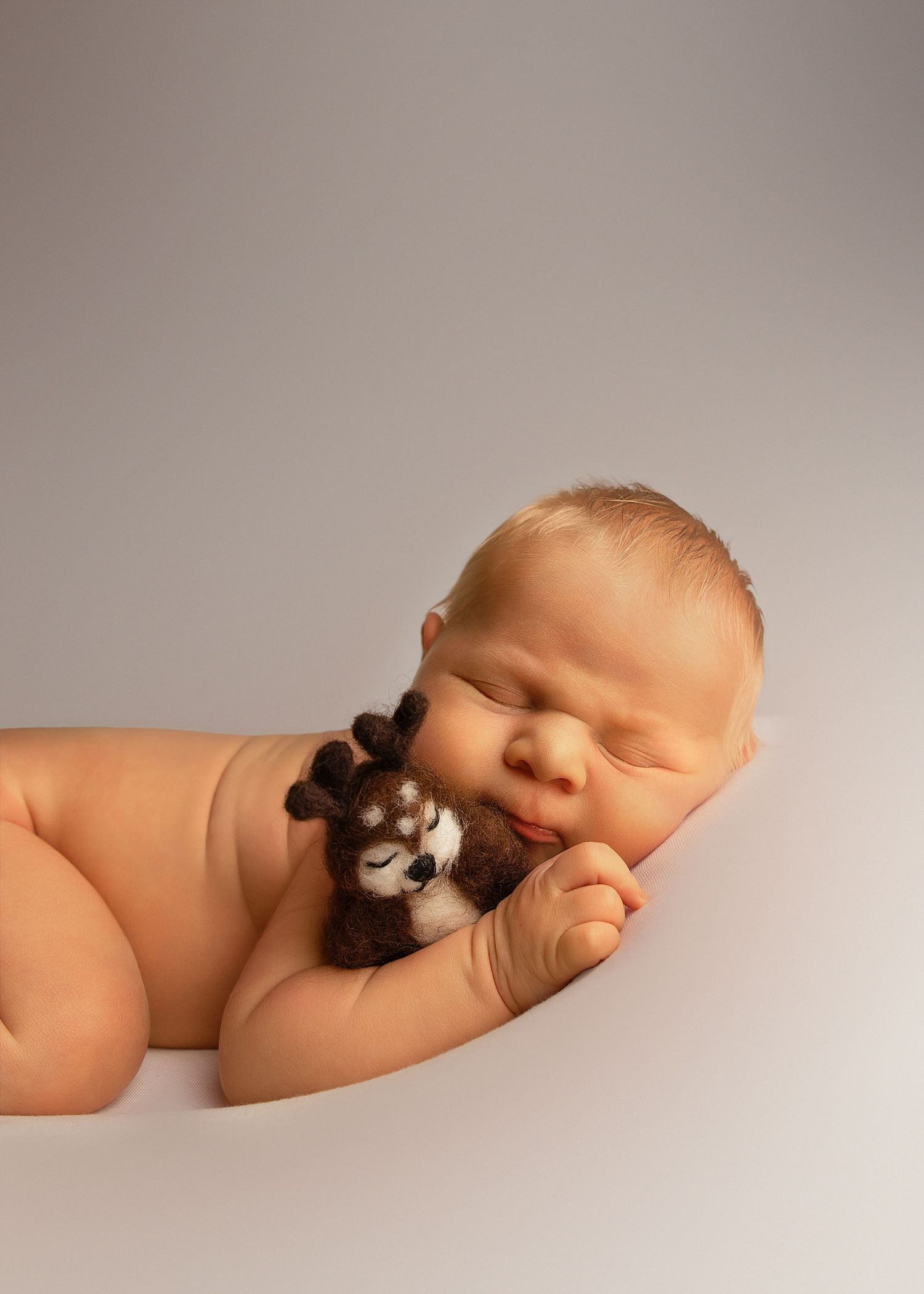Posed Newborn Session in-studio in Peoria, IL