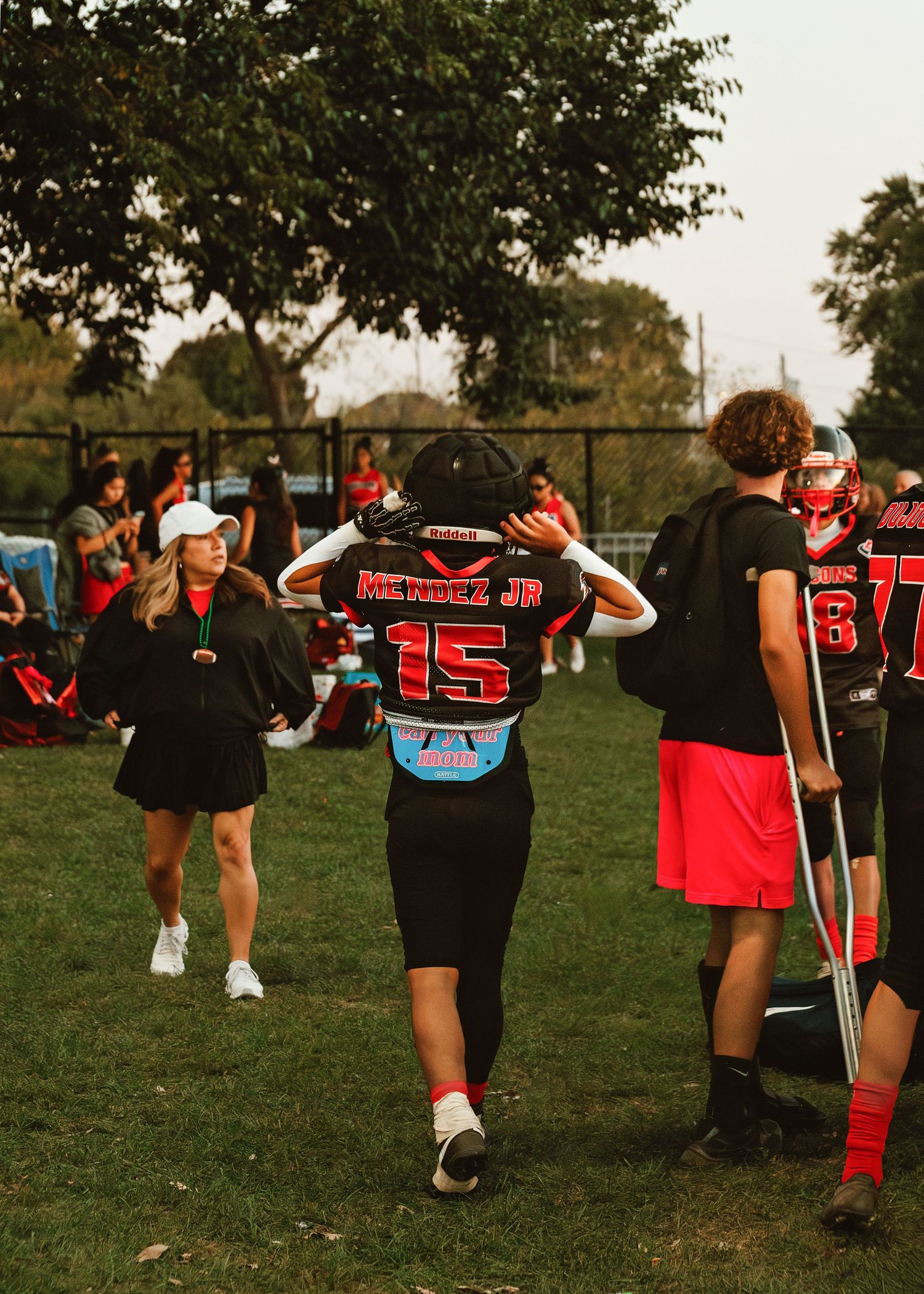 Football shot for highschool in Chicago, IL