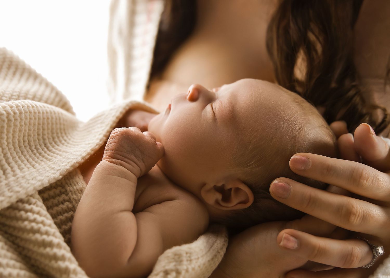 Lifestyle Newborn session in-studio in Tremont Illinois