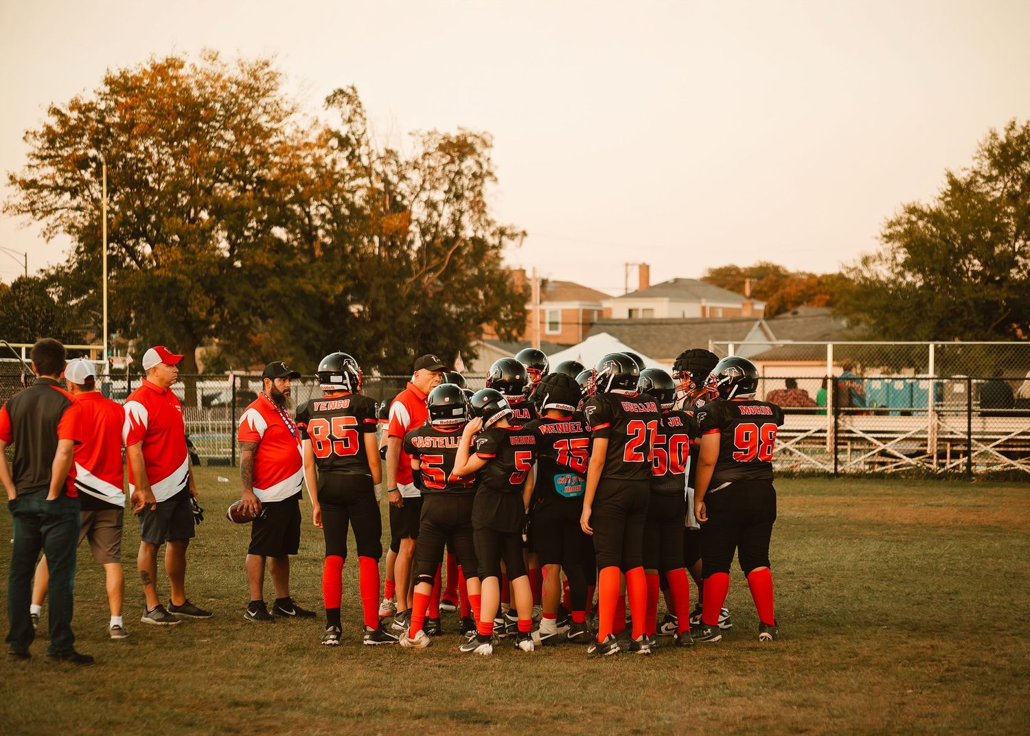 Football shot for highschool in Chicago, IL