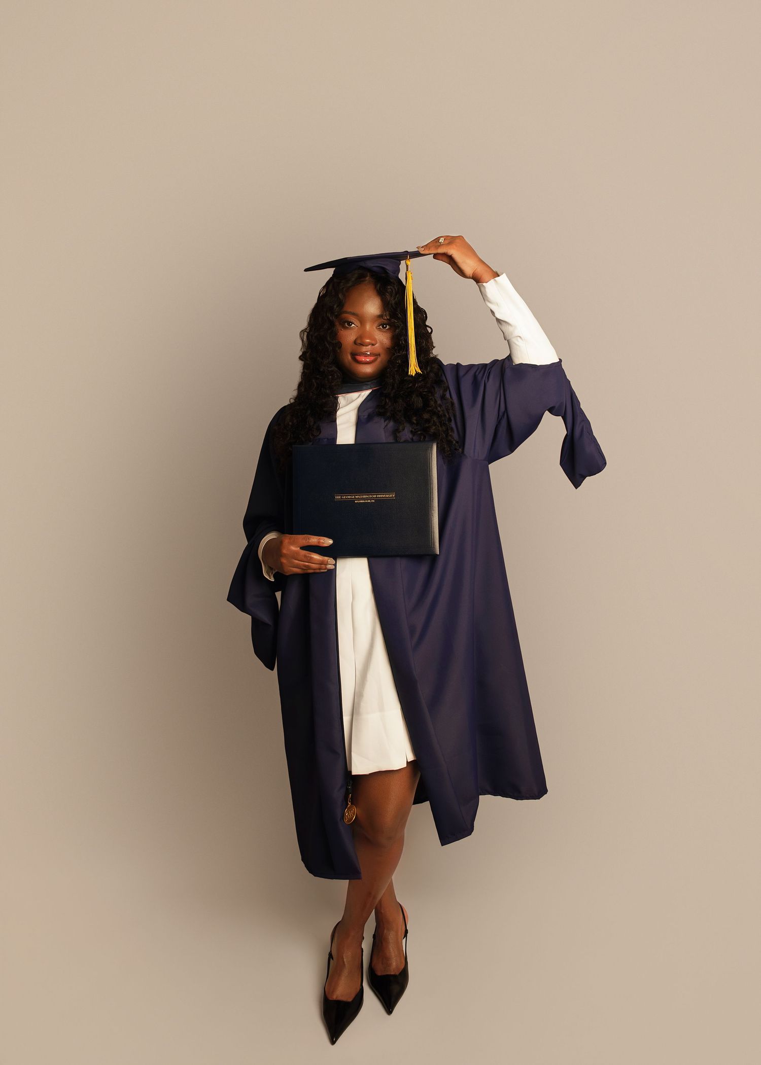 In-studio graduation session in Peoria, IL