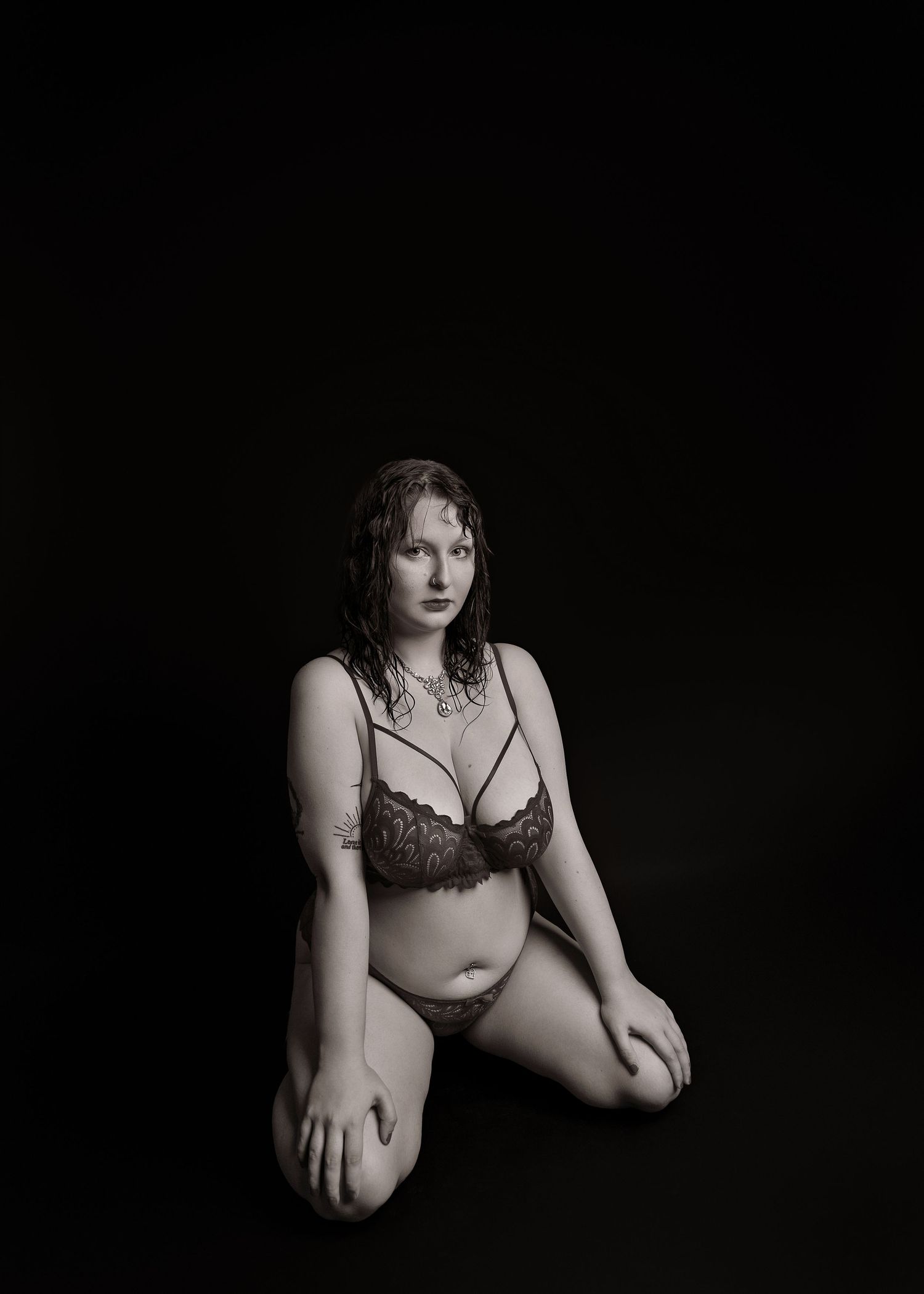 In-studio boudoir session in Peoria, IL