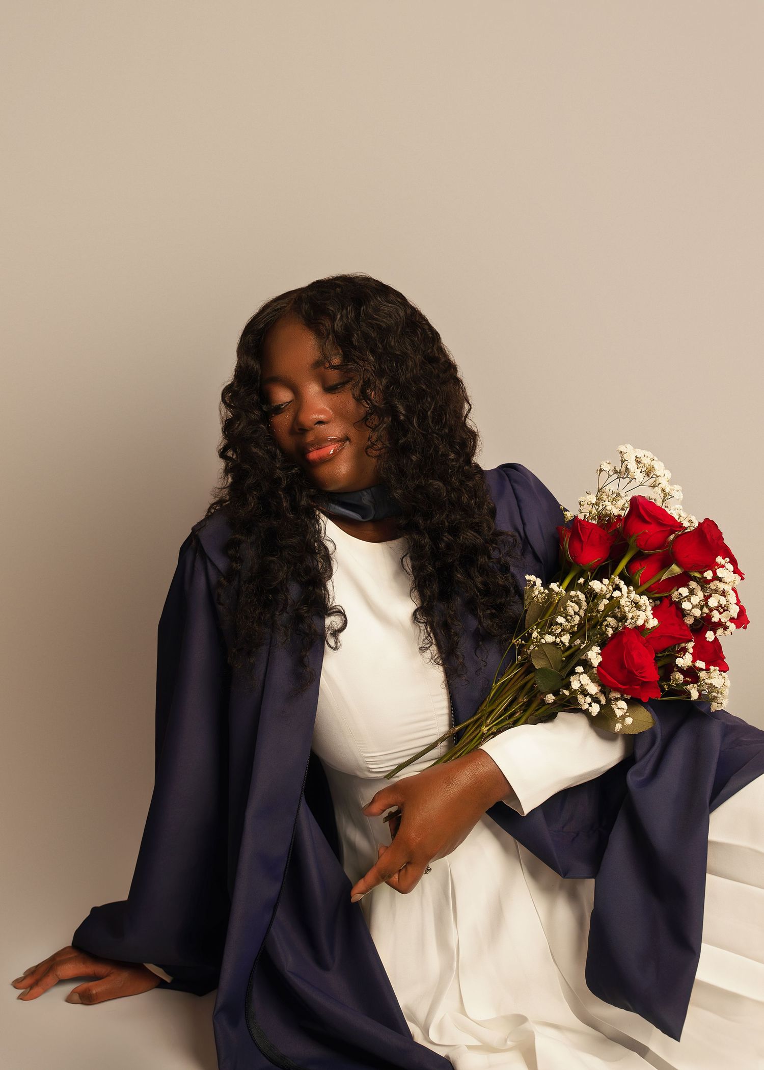 In-studio graduation session in Peoria, IL