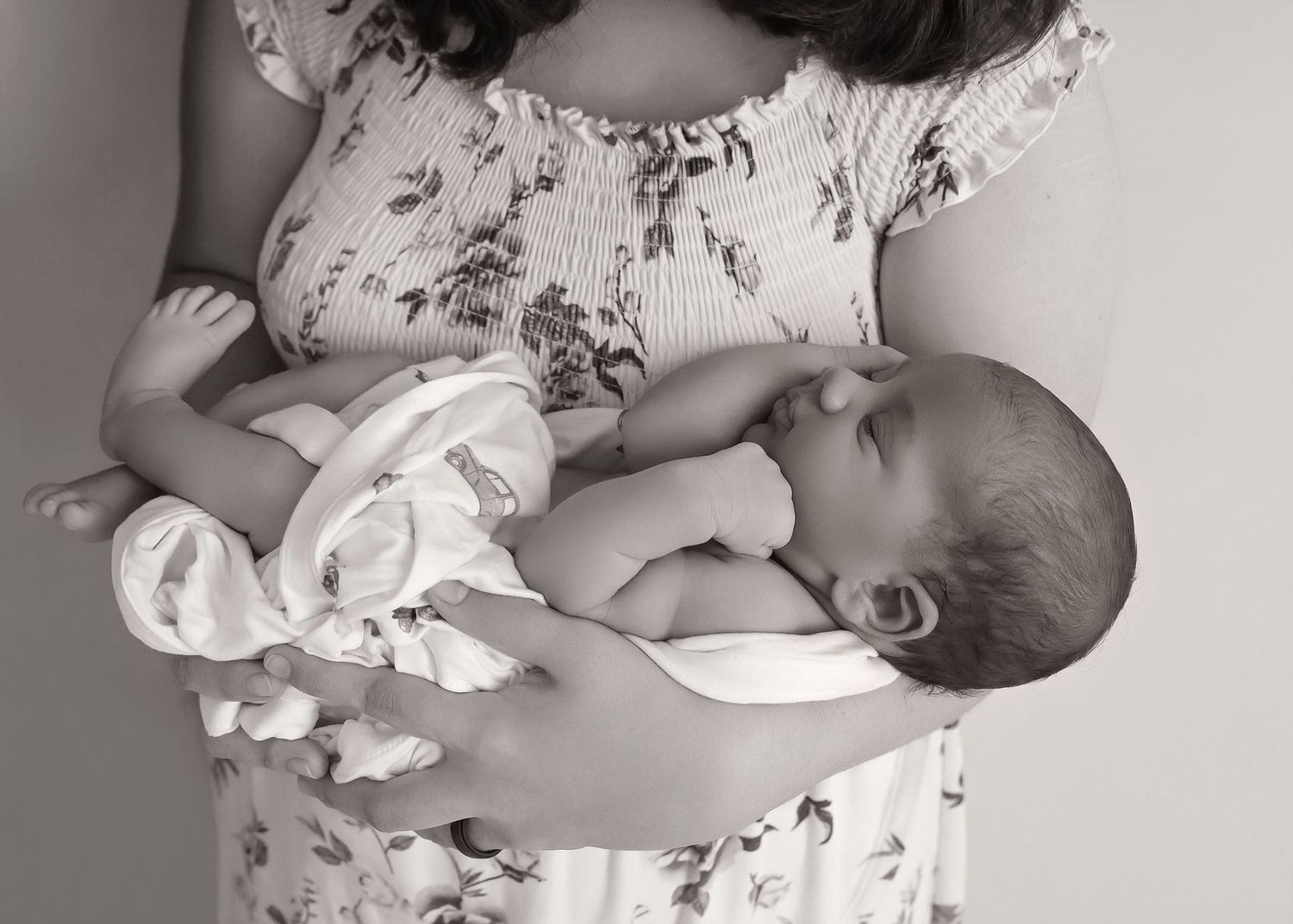 Lifestyle Newborn session in-studio in Tremont Illinois