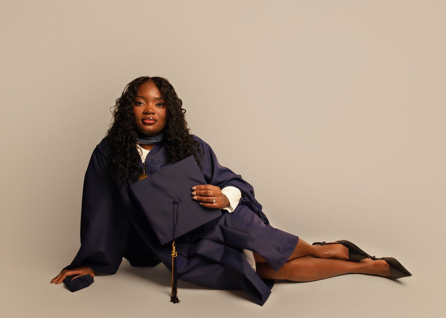 In-studio graduation session in Peoria, IL