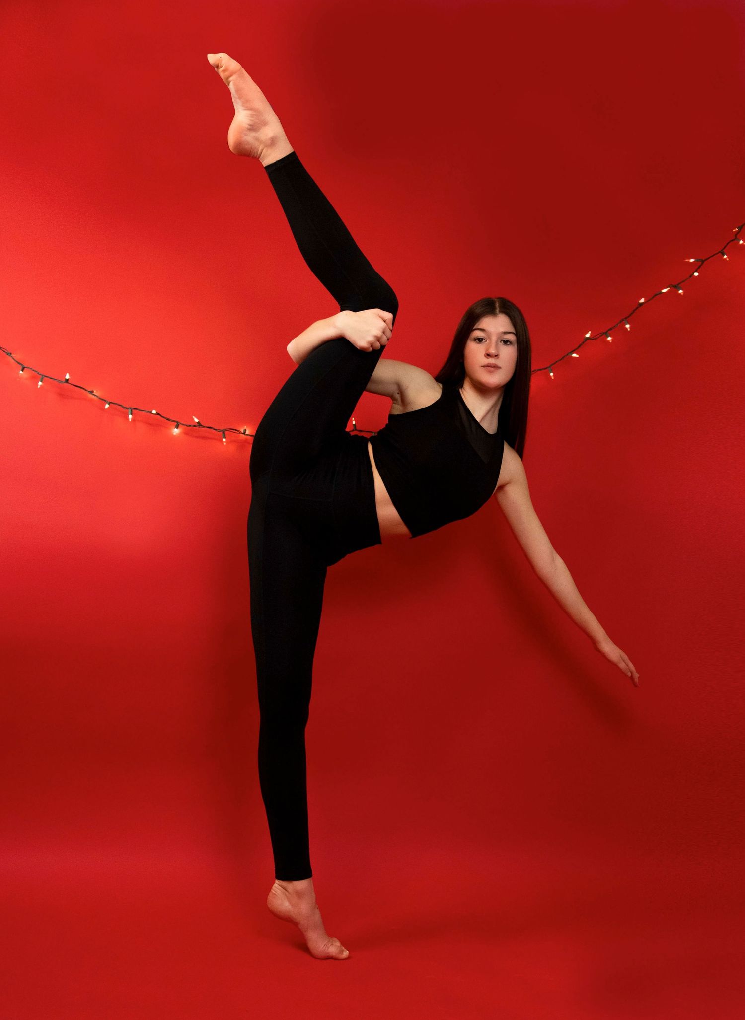 Christmas dance photography session in studio in central Illinois