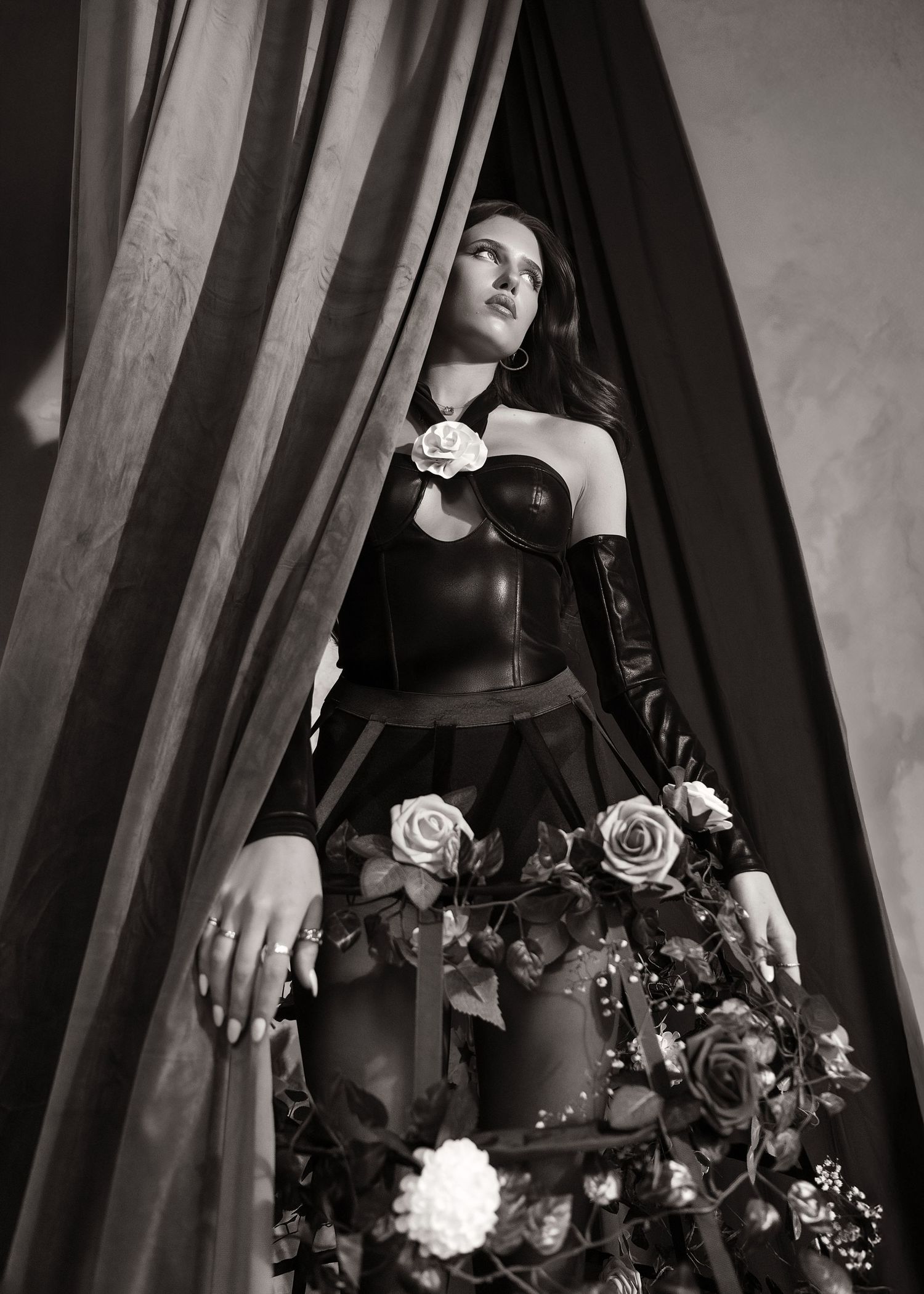 Flowered creative concept portrait session in Chicago, IL