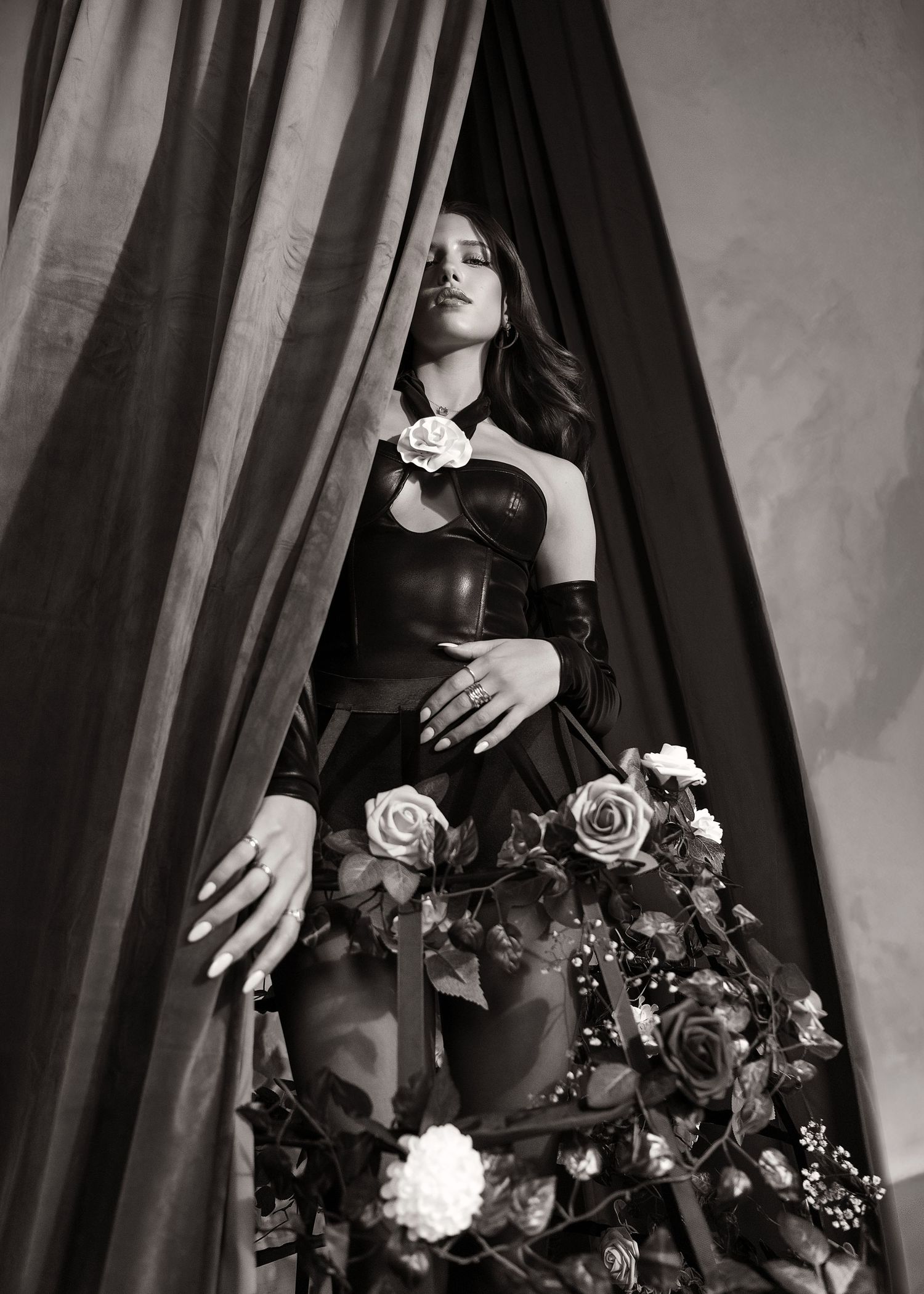 Flowered creative concept portrait session in Chicago, IL