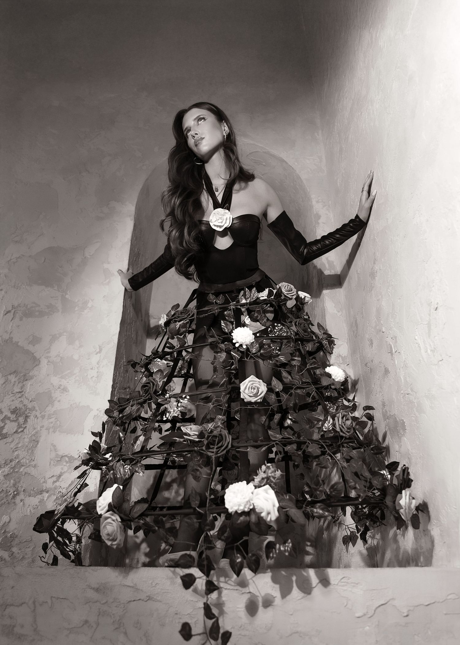 Flowered creative concept portrait session in Chicago, IL