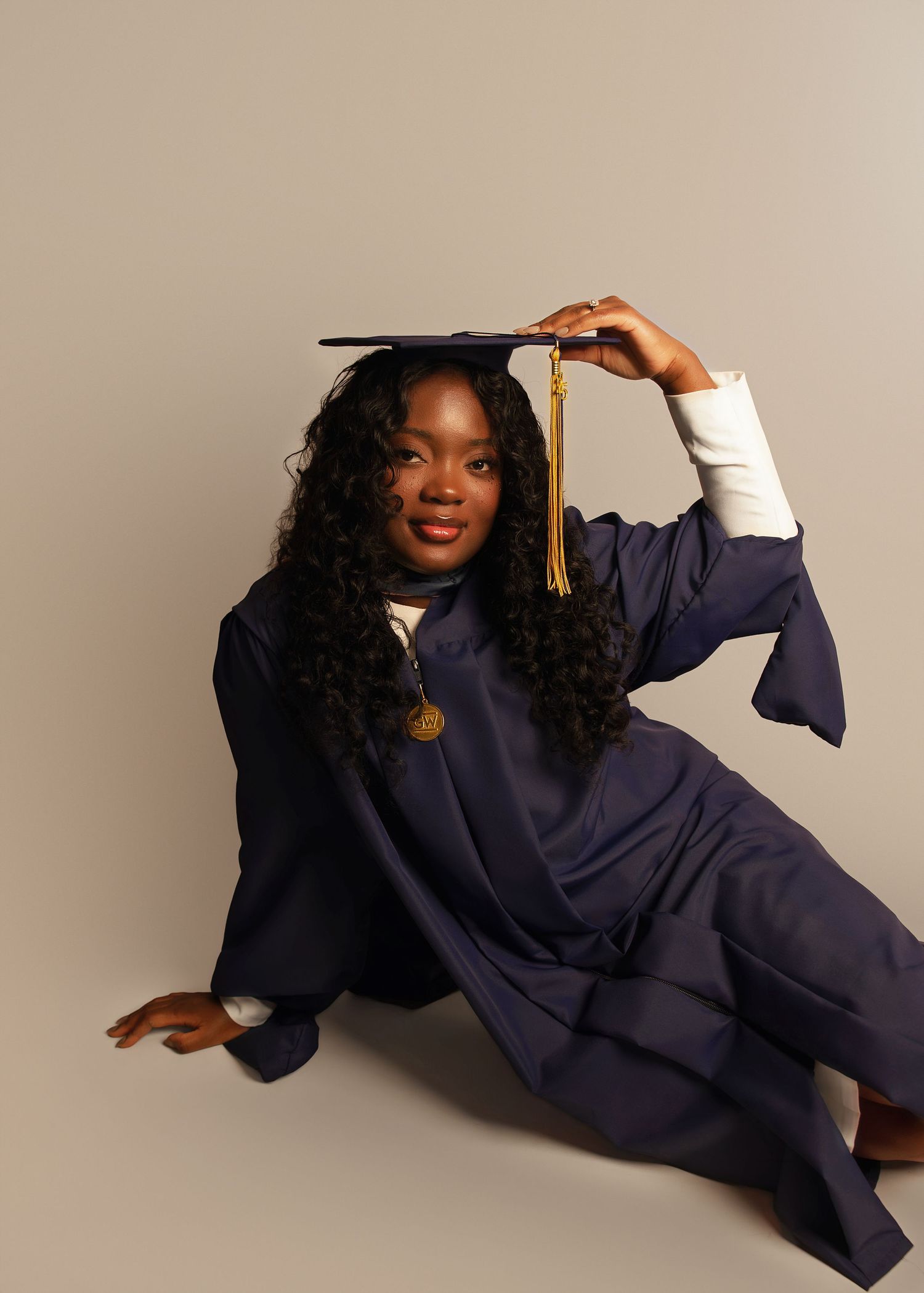 In-studio graduation session in Peoria, IL
