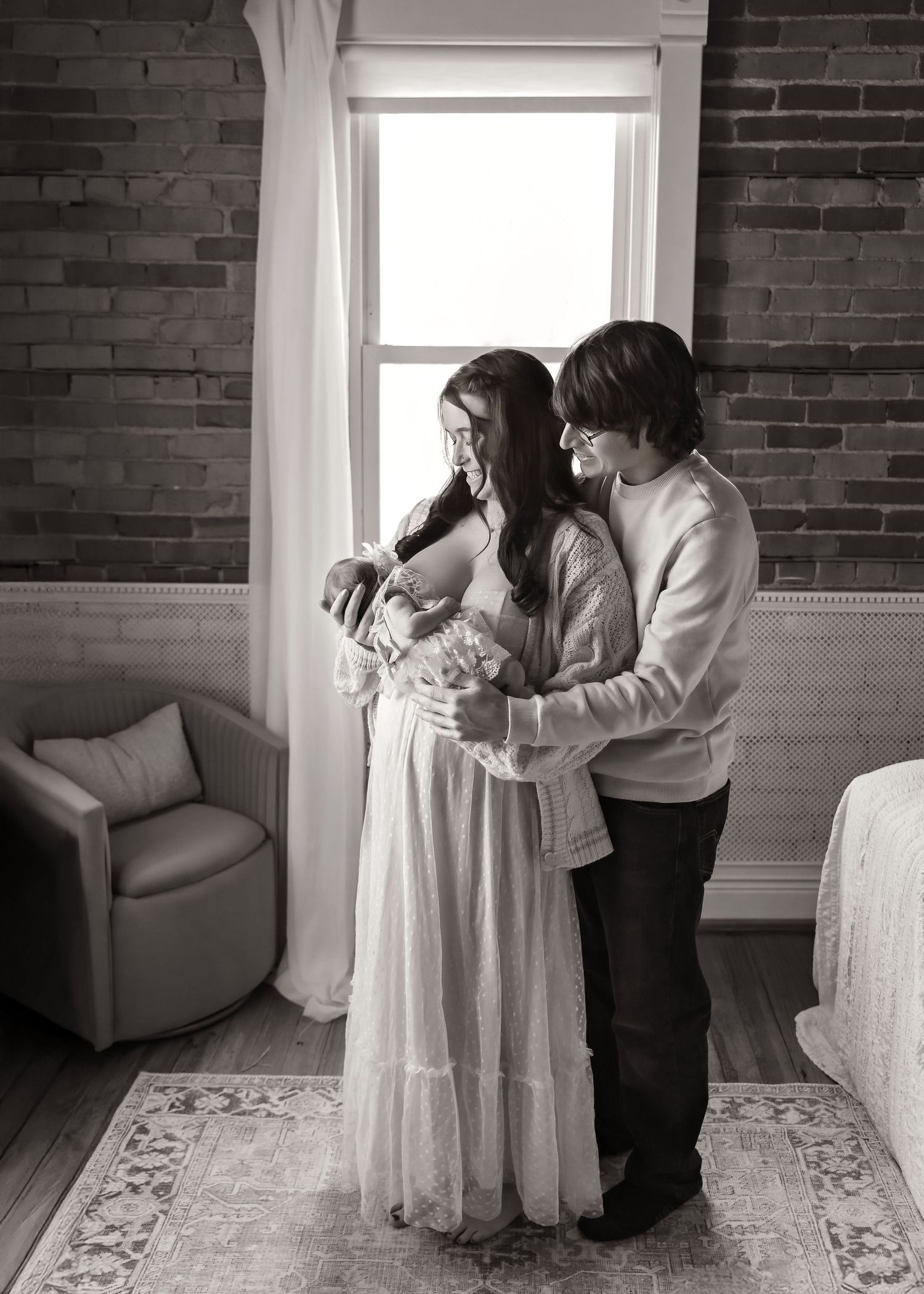 Lifestyle Newborn photoshoot in Central Illinois