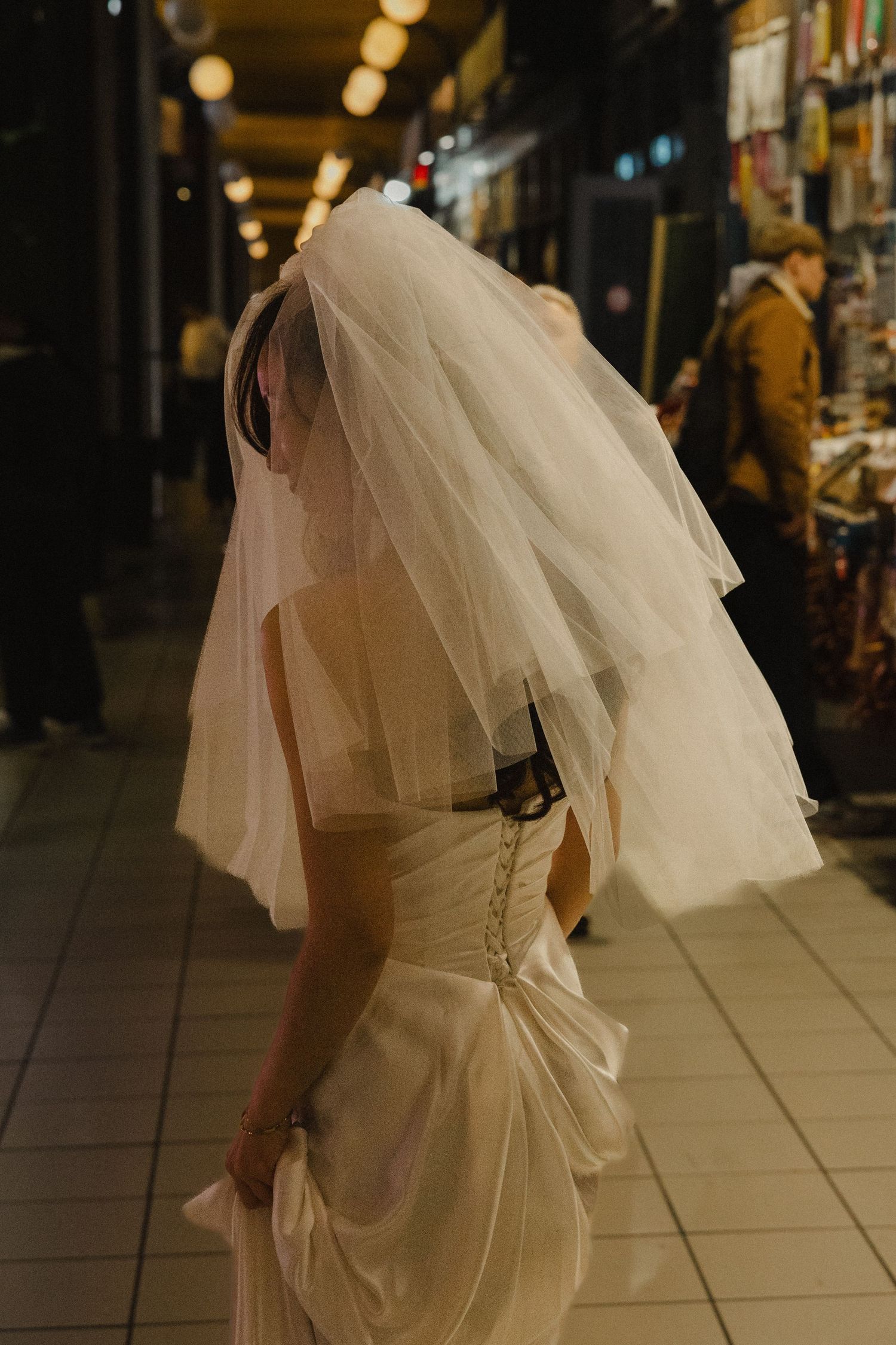 pre-wedding /couple photoshoot photos in the Central Market in Budapest