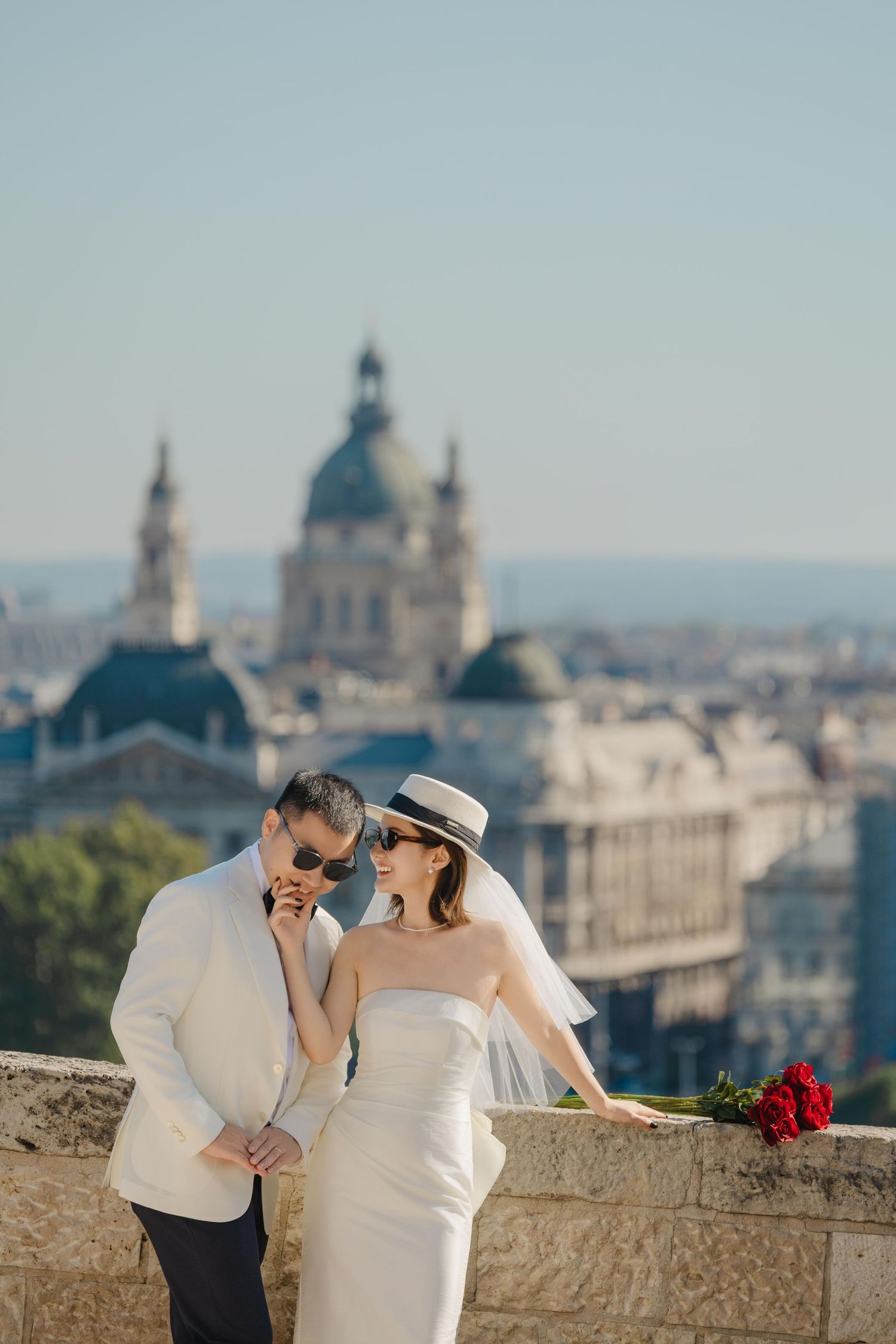 pre-wedding /couple photoshoot at the Buda Castle in Budapest