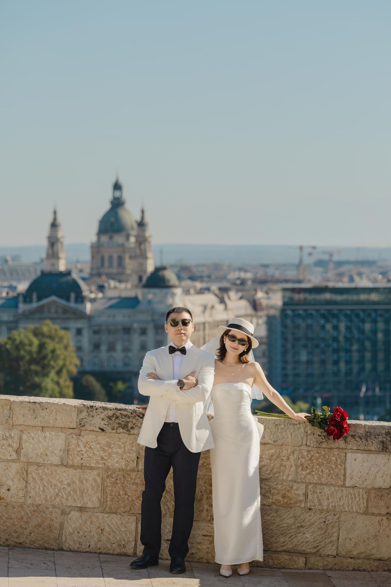 pre-wedding /couple photoshoot at the Buda Castle in Budapest